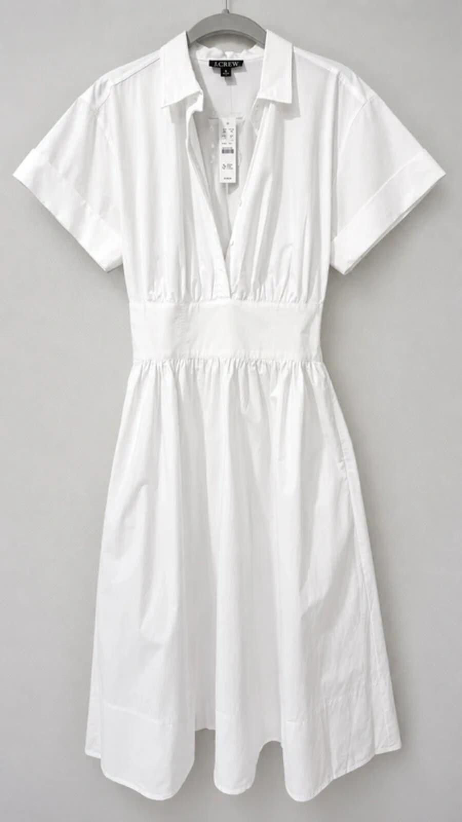 J.Crew J Crew White Cotton dress Size XS / US 0-2 / IT 36-38 - 2 Thumbnail
