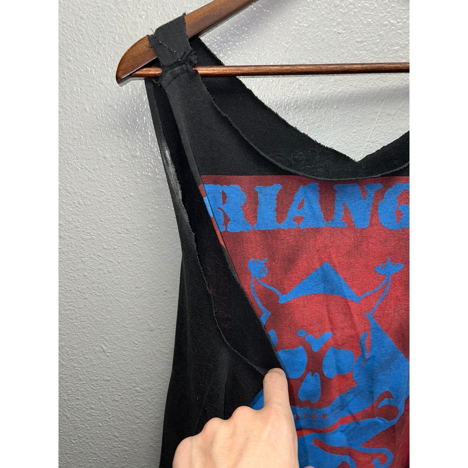 Vintage Vintage Triangle Band Shirt Raw Feed 1995 Tour Tee Tank XL Size US XL / EU 56 / 4 - 7 Thumbnail