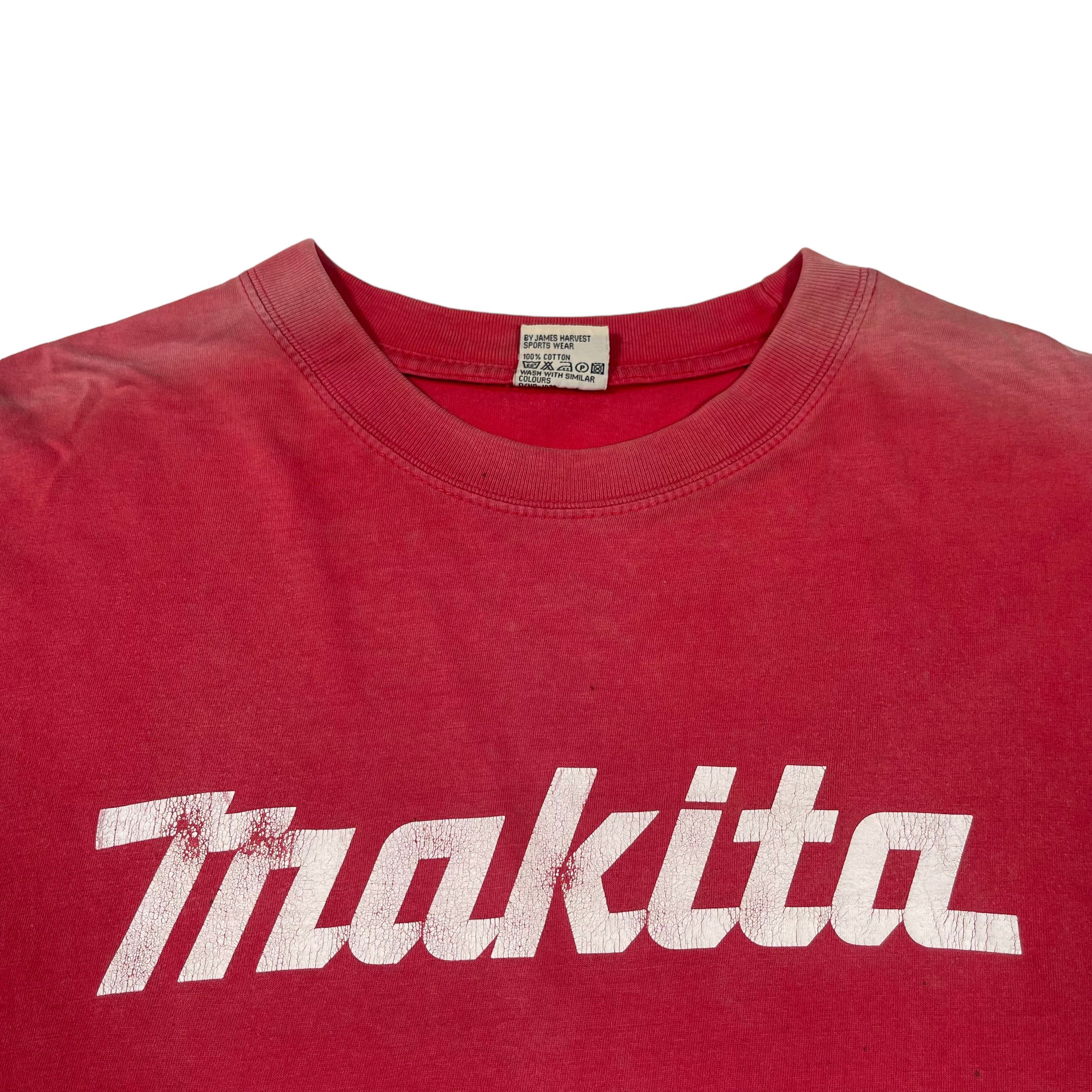 Vintage Vintage 1990s Makita Sun Faded Distressed T Shirt Size US XL / EU 56 / 4 - 1 Thumbnail