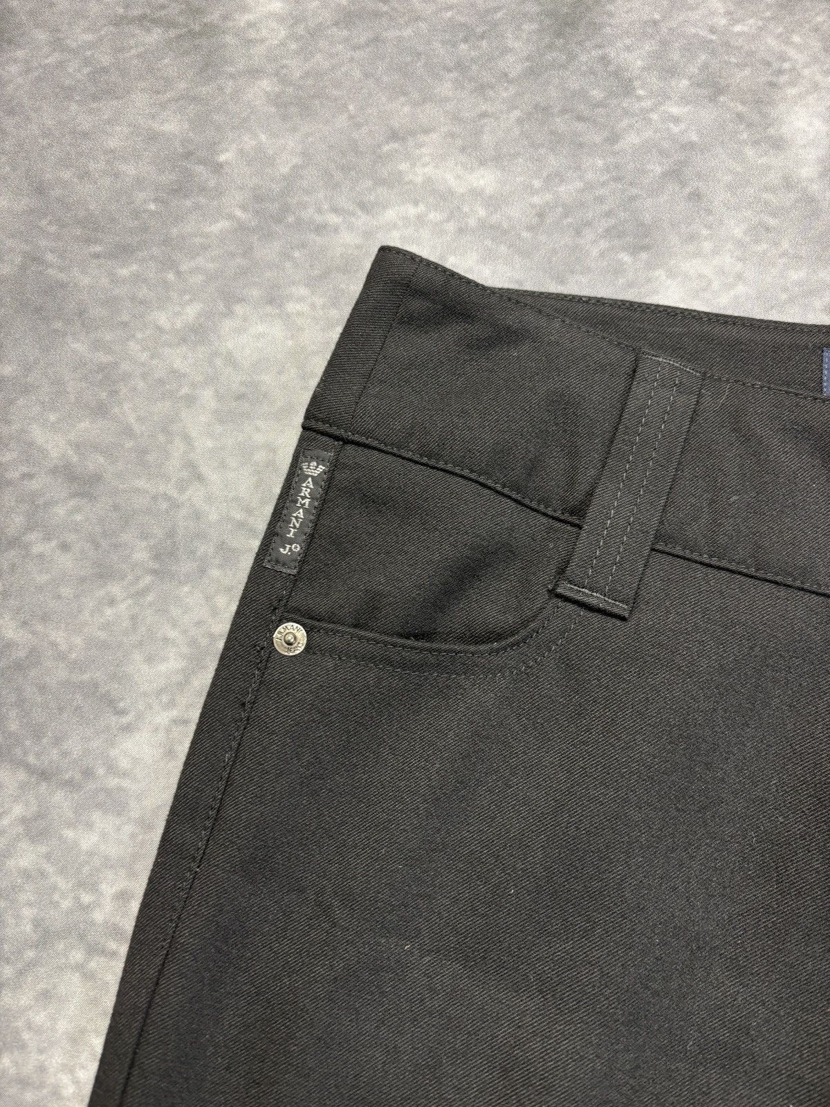 Armani × Giorgio Armani × Vintage Vintage Armani Jeans Black Trousers 2000s Italy Capo Campion Size 29" - 6 Thumbnail