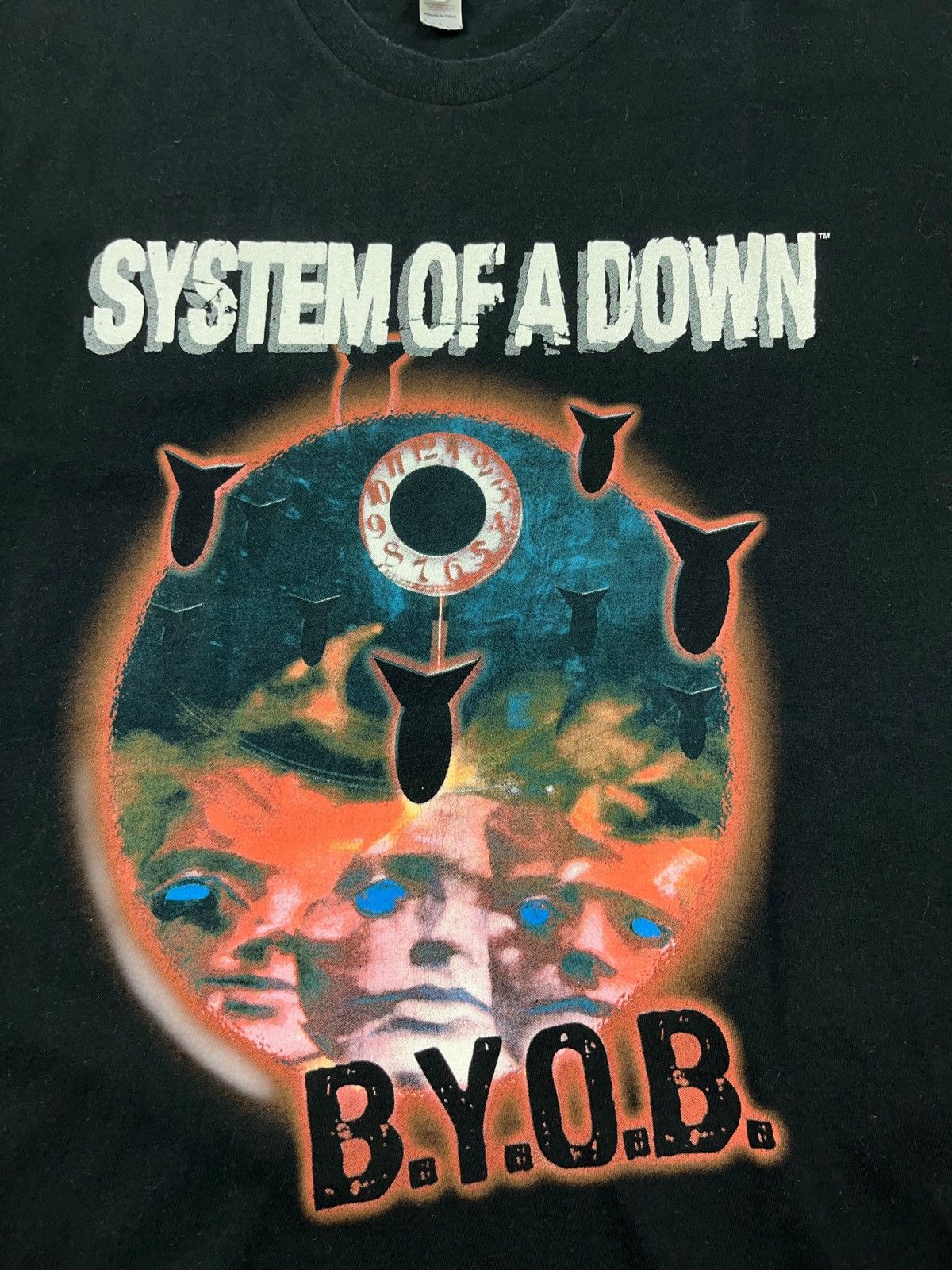 Band Tees Vintage 2000s System Of A Down B.Y.O.B. T-shirt Slipknot y2k Size US L / EU 52-54 / 3 - 2 Thumbnail