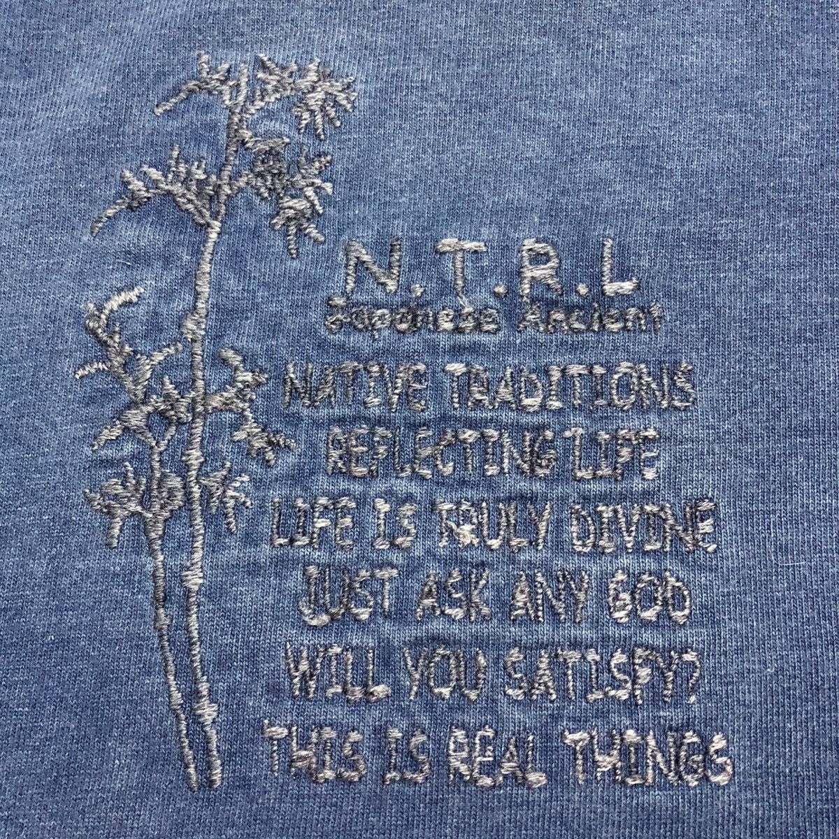 Japanese Brand × Vintage Rare Faded Vintage Japanese Ancient ‘N.T.R.L’ Quote Tees Size US L / EU 52-54 / 3 - 6 Thumbnail