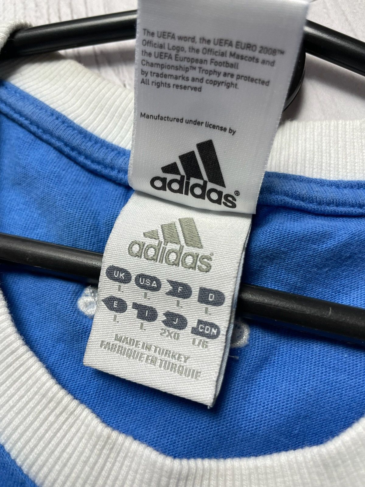 Adidas × Vintage Vintage adidas Italy soccer jersey blue size L italia Size US L / EU 52-54 / 3 - 6 Thumbnail