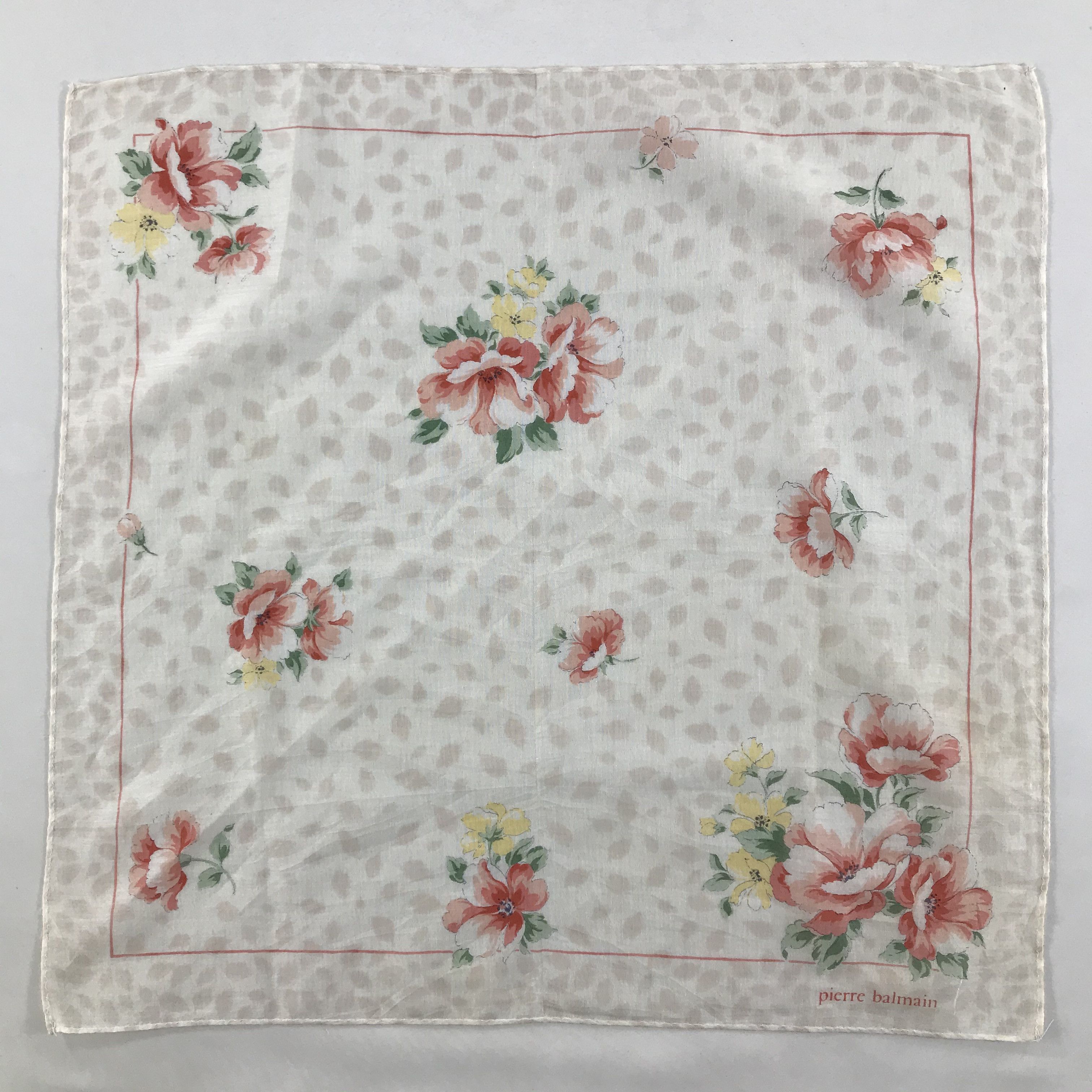 Pierre Balmain × Vintage Pierre Balmain Bandana / Handkerchief / Neckerchief - S1314 Size ONE SIZE - 1 Thumbnail