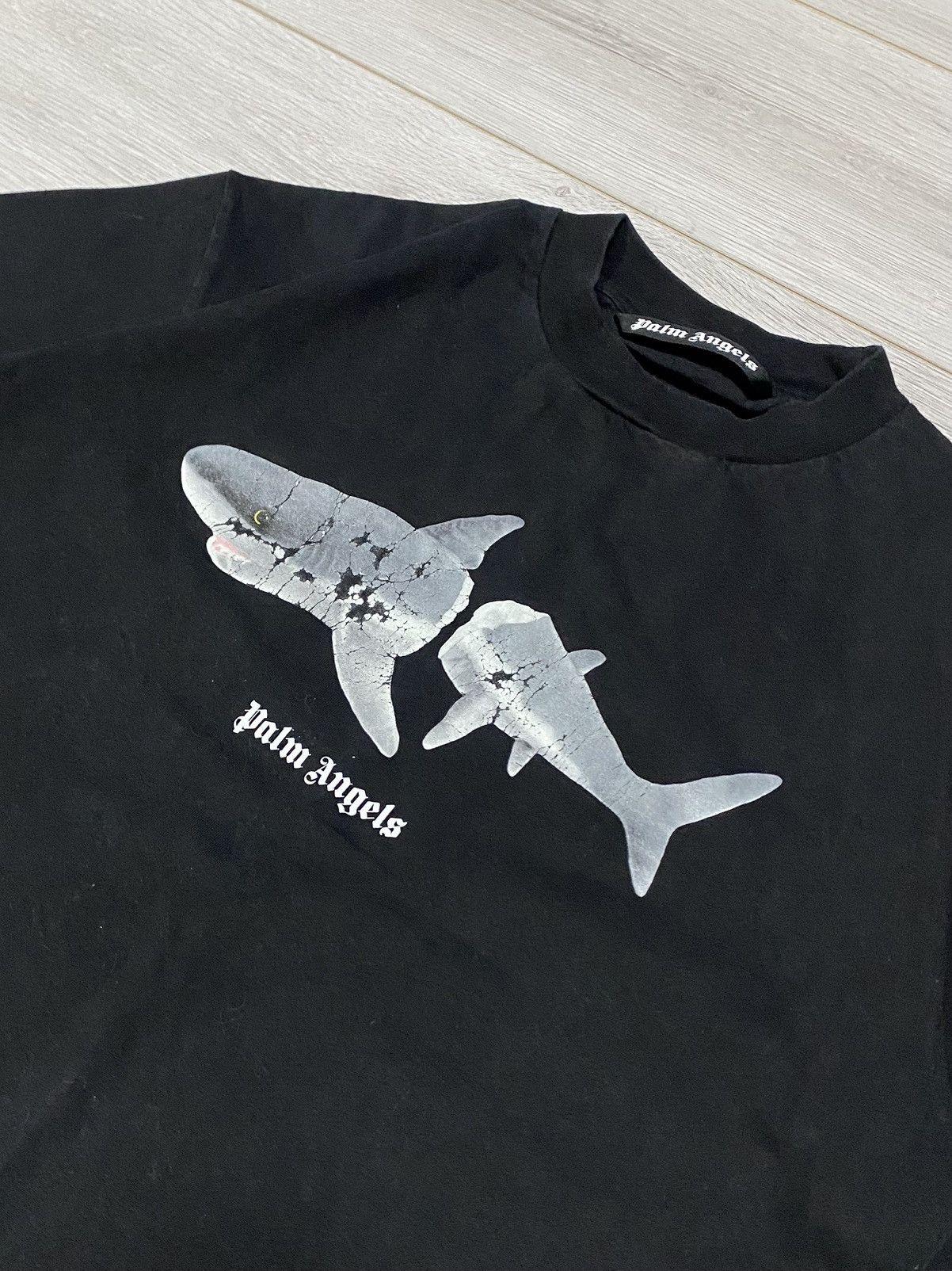 Palm Angels Palm Angels🦈 half shark big logo t-shirt spell out Size US L / EU 52-54 / 3 - 3 Thumbnail
