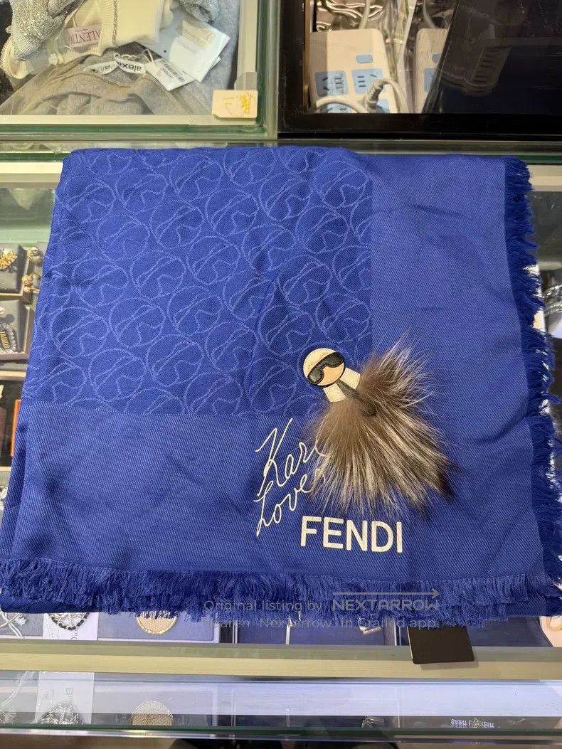 Fendi Fendi size 140*140cm Blue Scarf, Galeries Lafayette Exclusi Size ONE SIZE - 1 Thumbnail