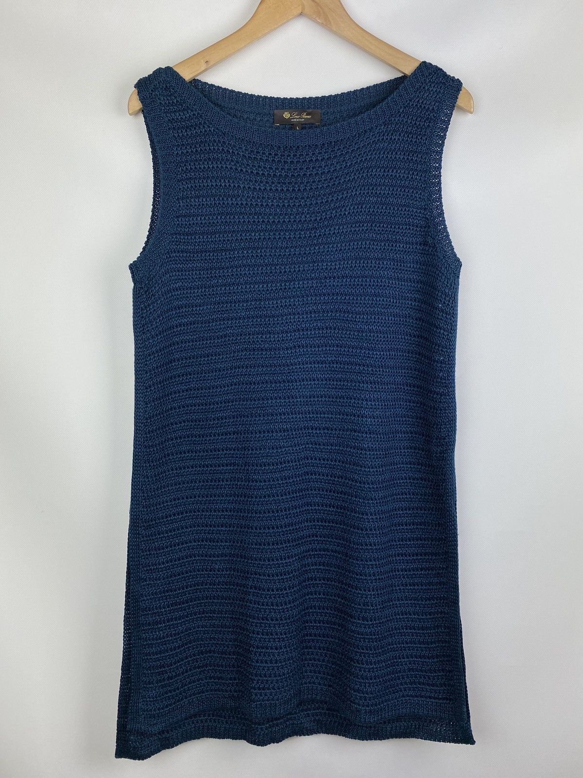 Loro Piana Loro Piana ladies sleeveless linen silk knitted dress size L Size L / US 10 / IT 46 - 1 Thumbnail