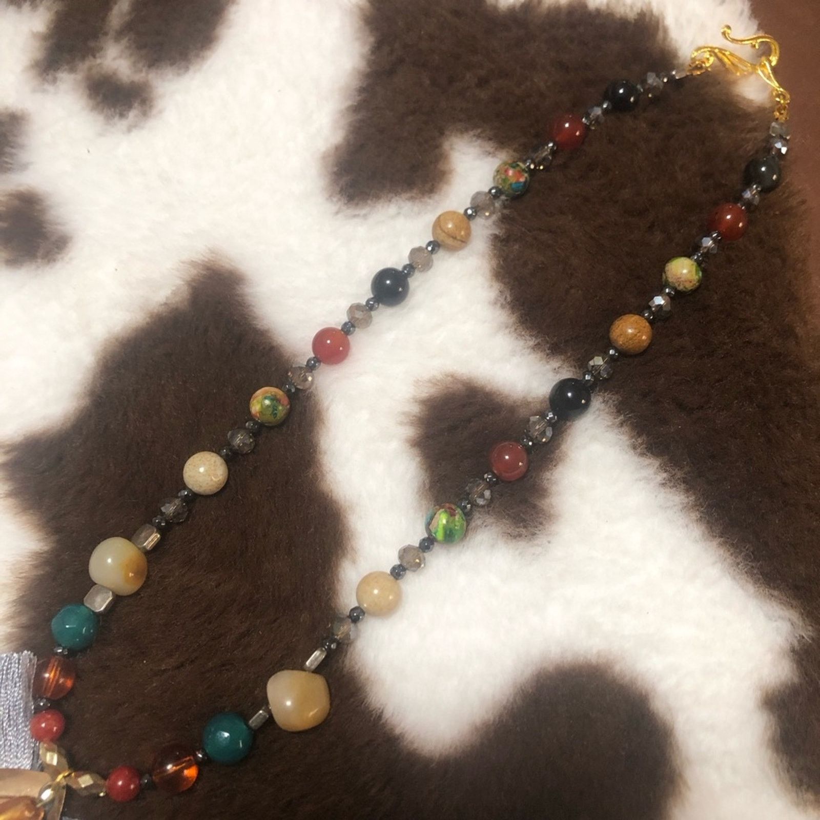 Handmade Handcrafted genuine stone faceted crystal pendant necklace Size ONE SIZE - 6 Thumbnail