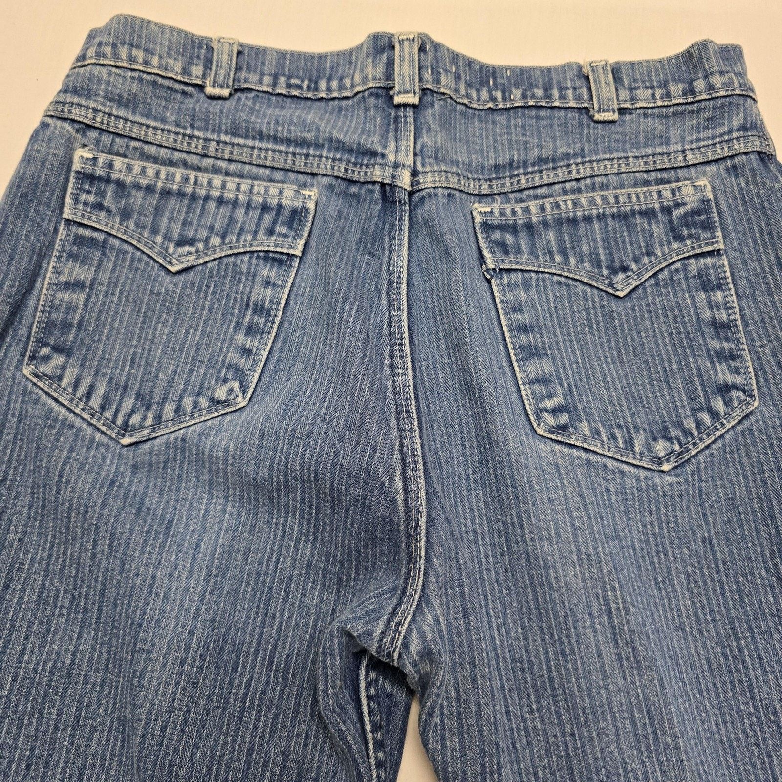 Levi's Vintage Levis Jeans 34x25 Blue Denim Straight Leg Pinstripe Size US 34 / EU 50 - 3 Thumbnail