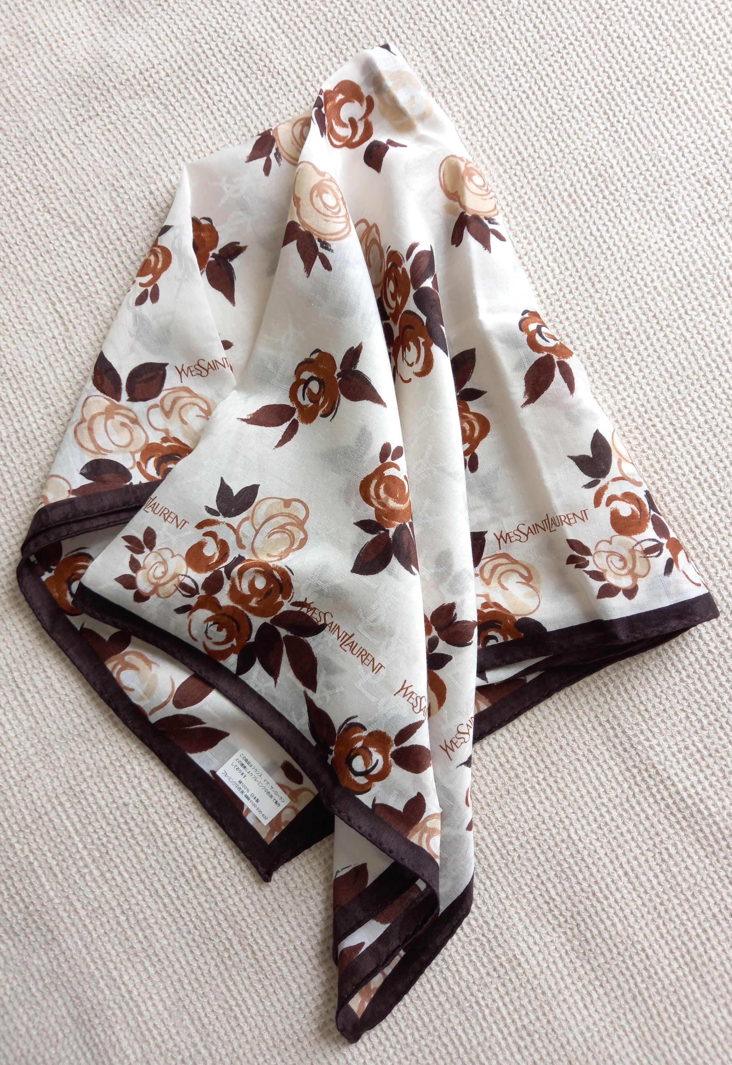 Vintage × Yves Saint Laurent NEW Rare Vintage YSL Bandana/Handkerchief/Scarf Japan Size ONE SIZE - 1 Thumbnail