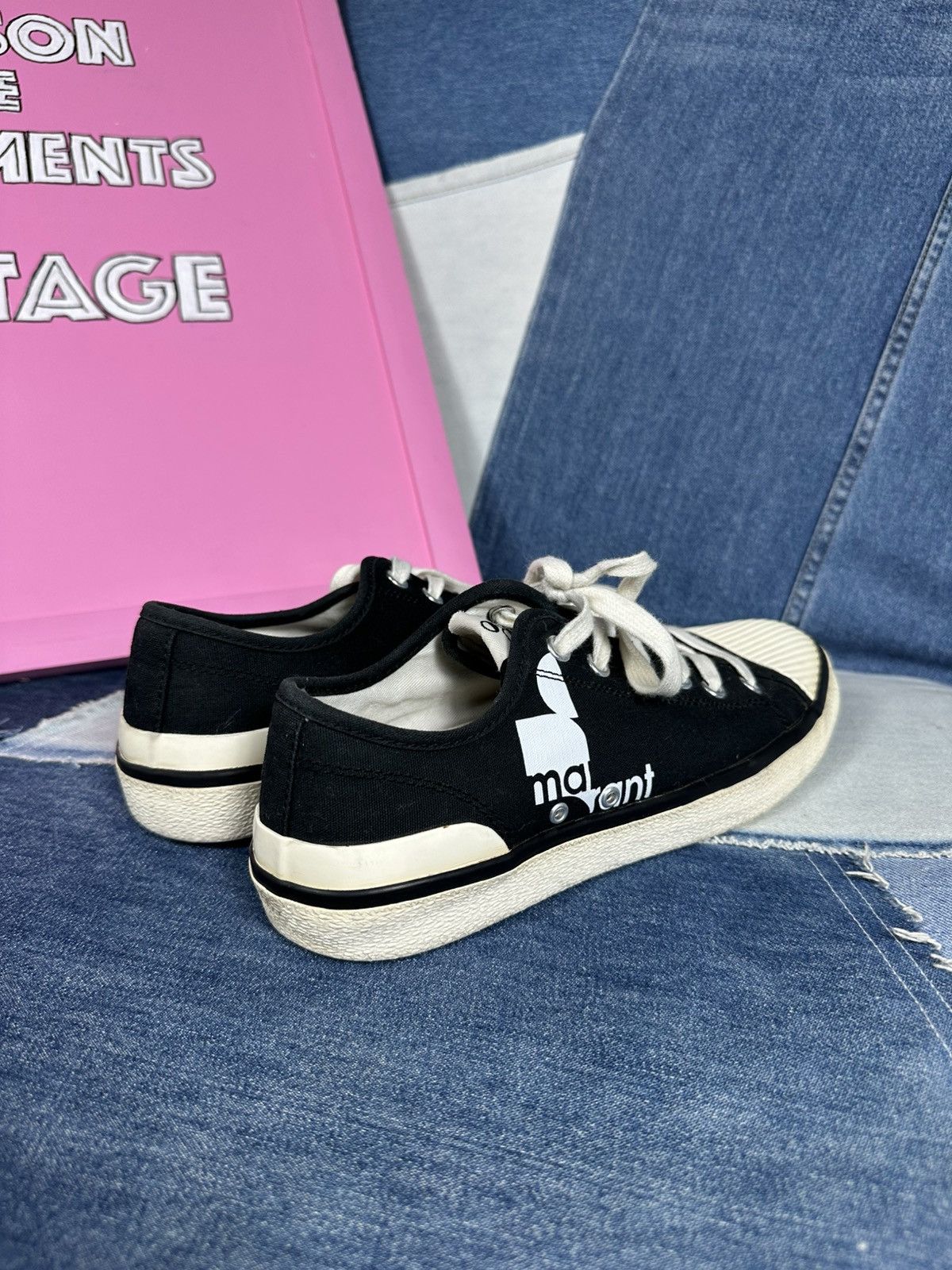 Isabel Marant Isabel Marant Binkoo Low Sneakers Canvas Colorblock Pattern Size US 8 / IT 38 - 4 Thumbnail