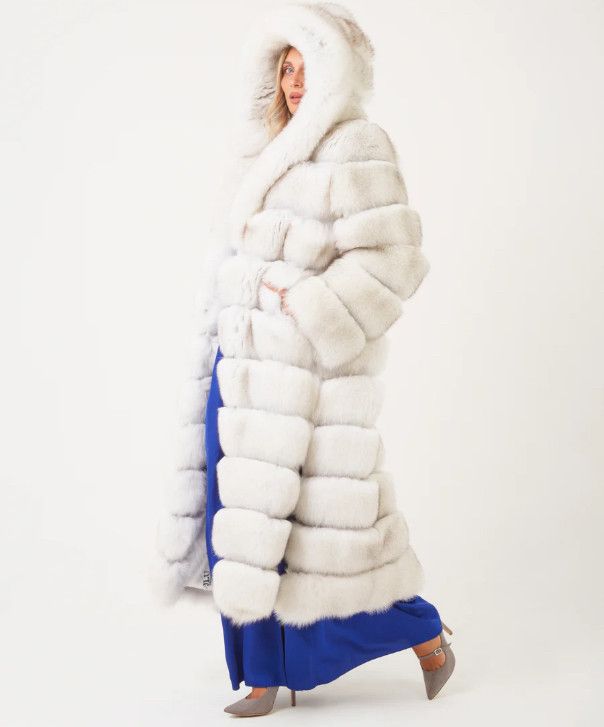 Other Women’s Natural Blue Fox Fur Coat Size L / US 10 / IT 46 - 3 Thumbnail