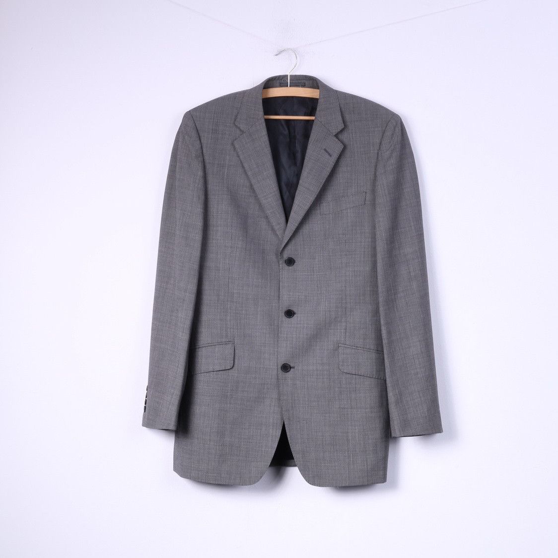 Jaeger Jaeger Men 40 Long Blazer Grey Wool Vintage 6394 Size 40L - 2 Thumbnail