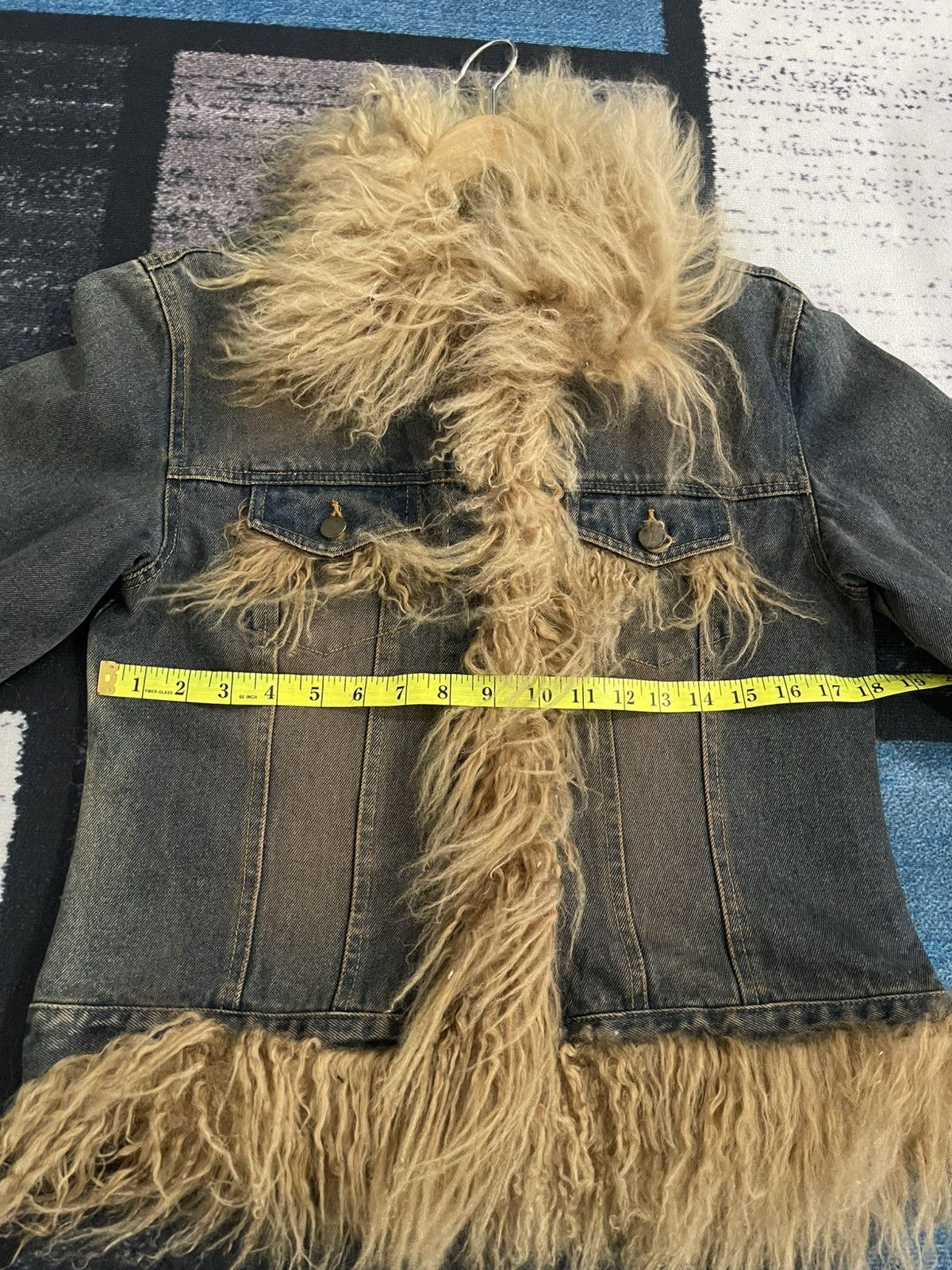 Japanese Brand Vintage Unbrand Faux Fur Collar Denim Jacket Size L / US 10 / IT 46 - 15 Thumbnail