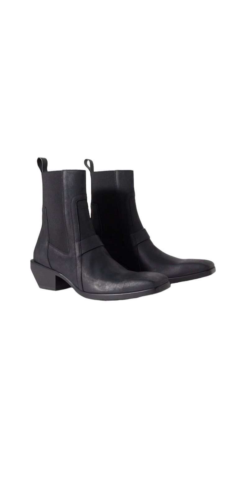 靴 Rick Owens Waxed-leather cowboy boots Rick Owens waxed leather cowboy boots