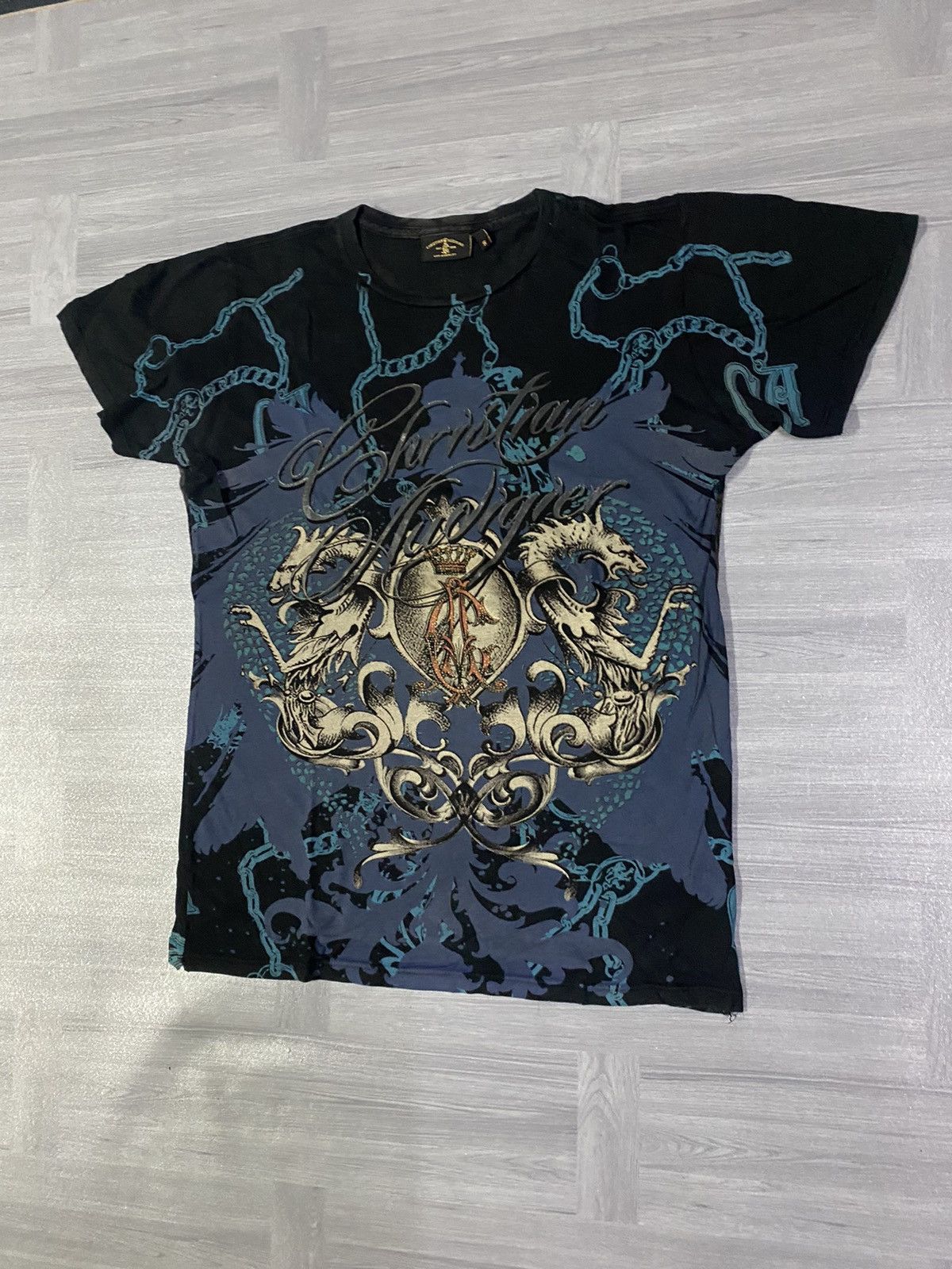 Ed Hardy Vintage Y2K Crristian Audigier Dragon Crown T-Shirt Size US S / EU 44-46 / 1 - 2 Thumbnail