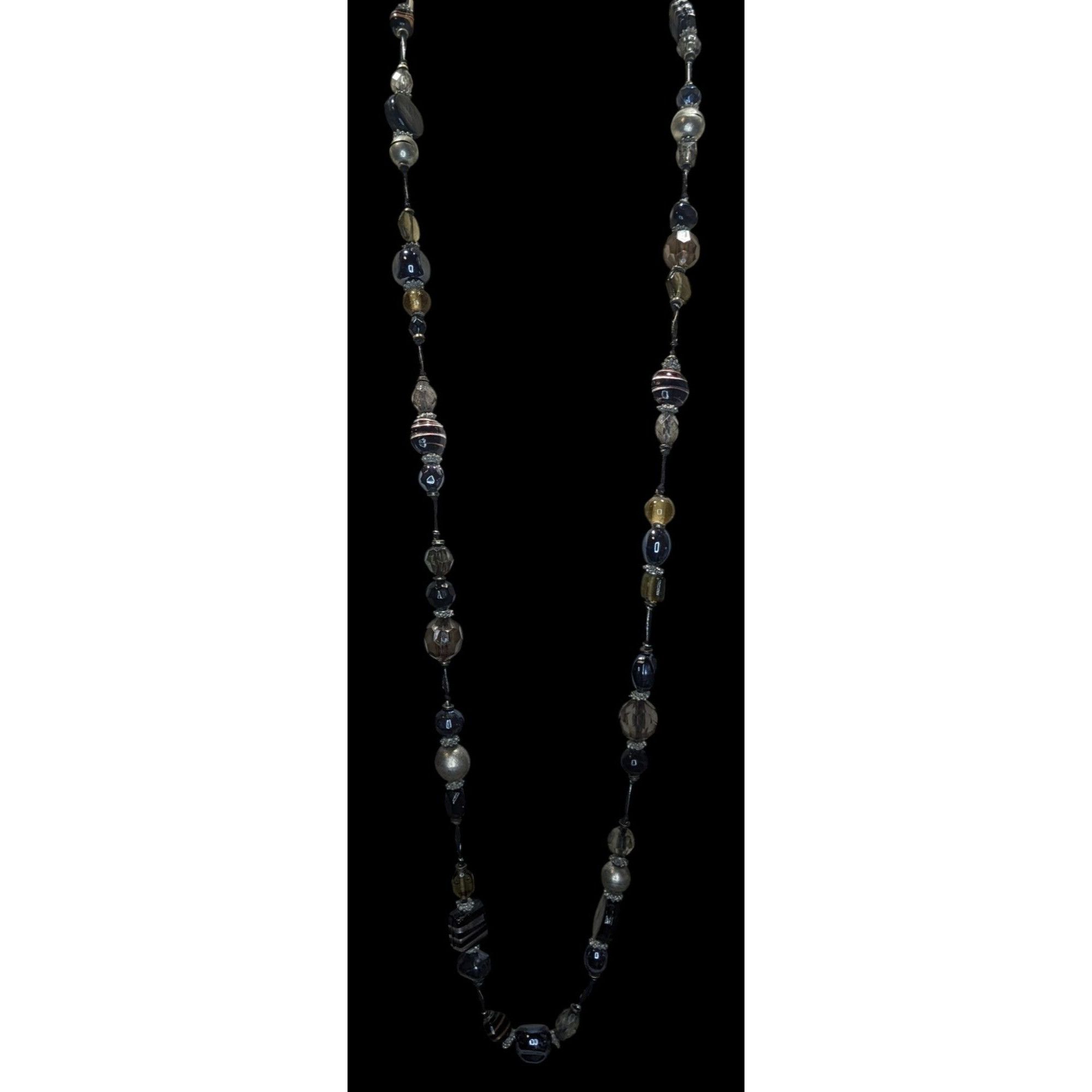 Chicos Chicos Vintage Glass & Metal Statement Opera Necklace Size ONE SIZE - 4 Thumbnail