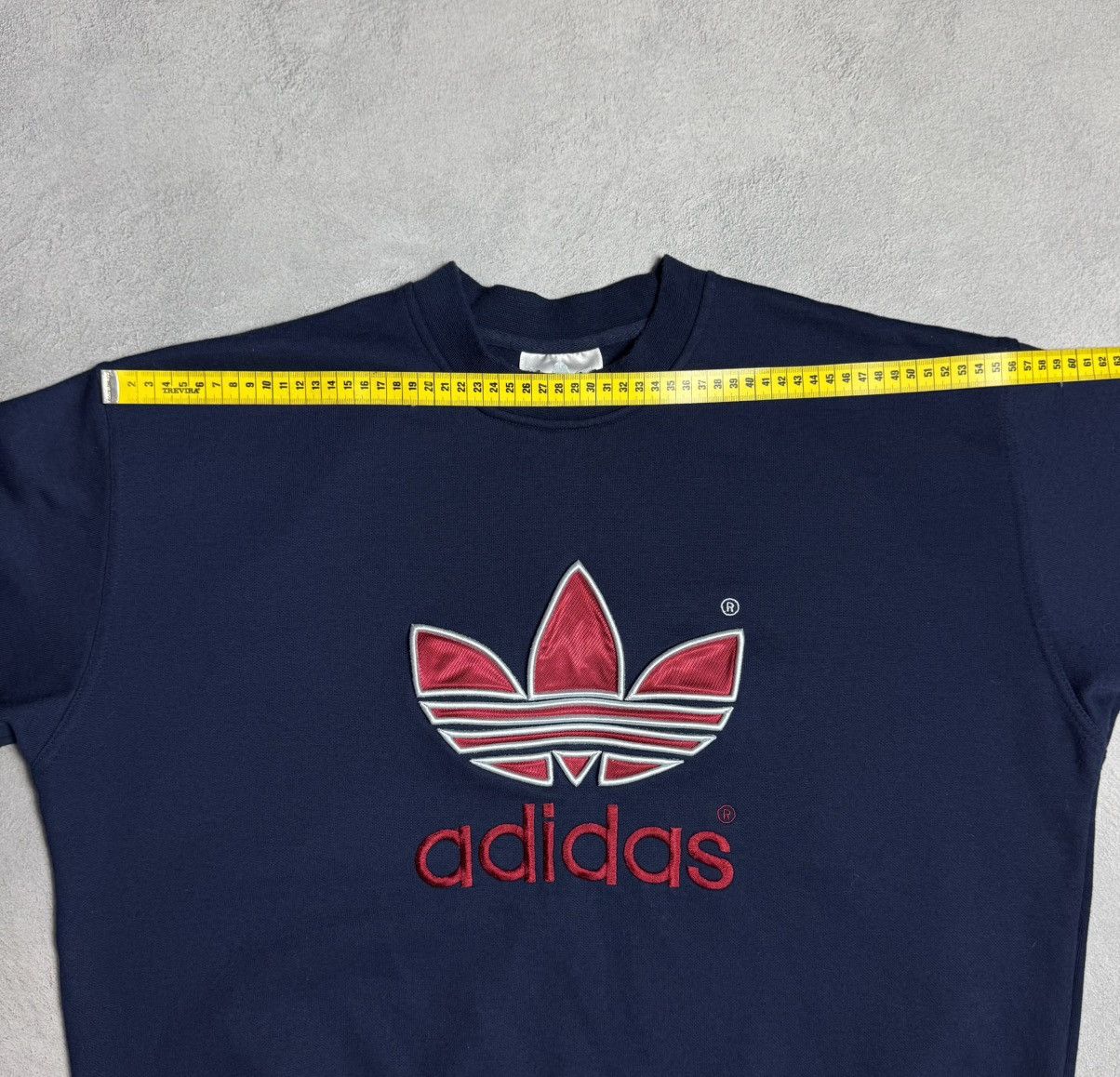 Adidas Adidas Vintage 1990s Cotton Crewneck Boxy Sweatshirt Size US L / EU 52-54 / 3 - 12 Thumbnail