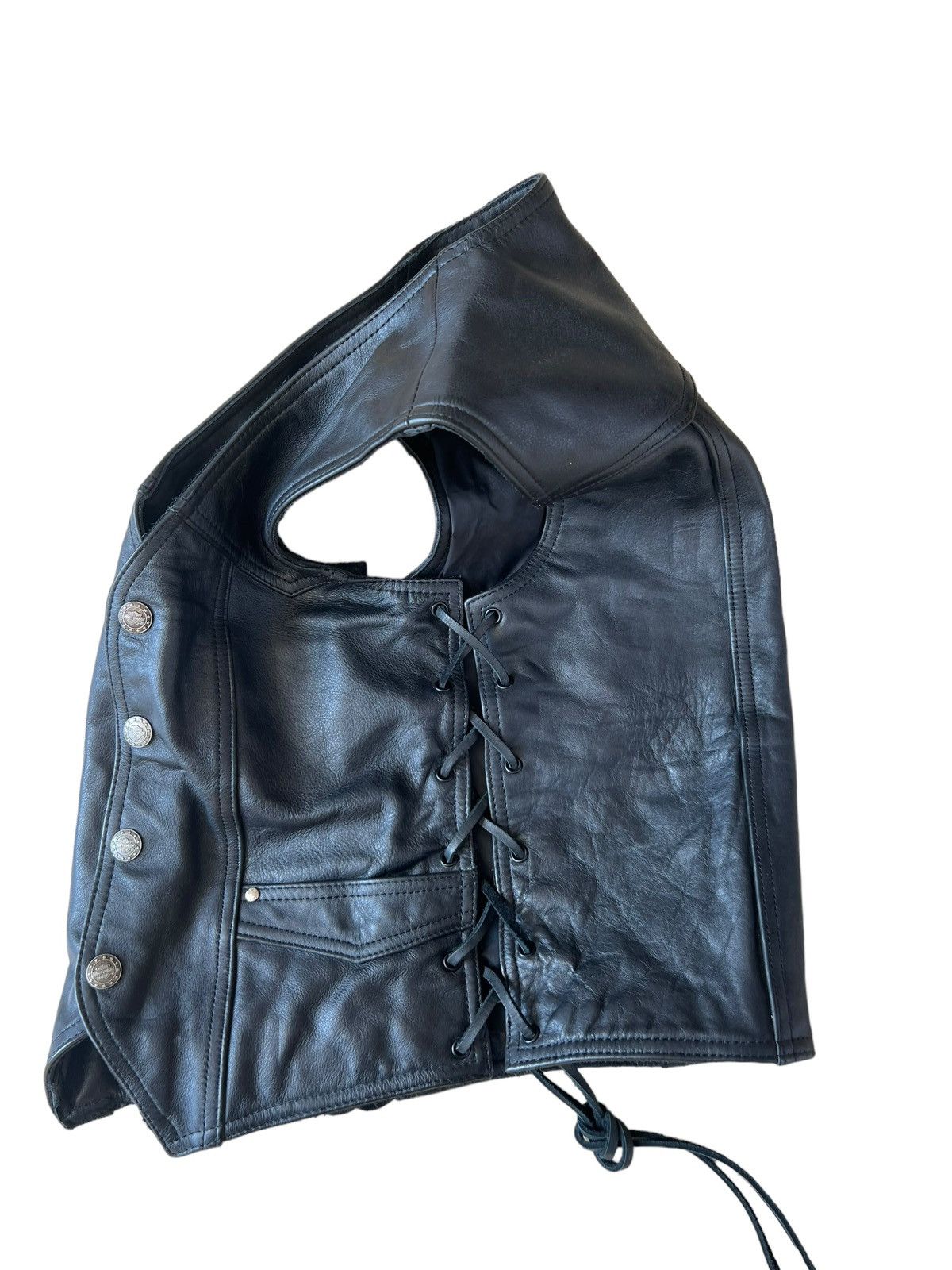 Harley Davidson VTG Harley Davidson Screamin’ Eagle Side Lace Leather Vest Size US S / EU 44-46 / 1 - 5 Thumbnail