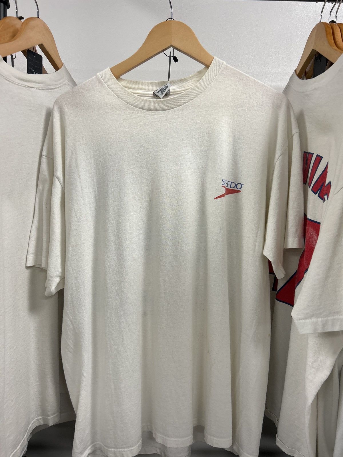 Speedo × Vintage White Speedo Backprint tee Size US XL / EU 56 / 4 - 2 Thumbnail