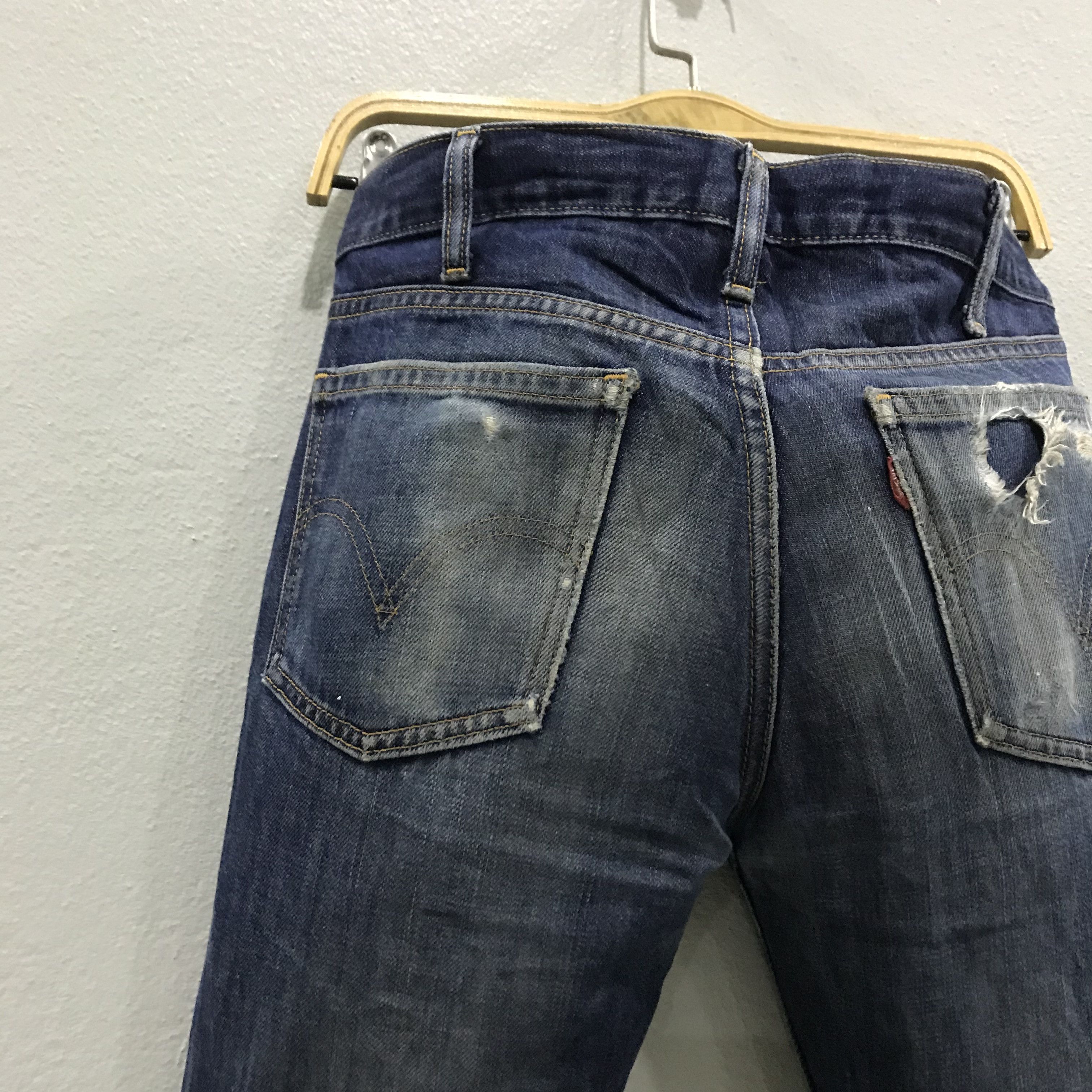 Levi's Vintage Levis 606 Slim Tapered Distressed Whiskered Faded Size US 29 - 13 Thumbnail