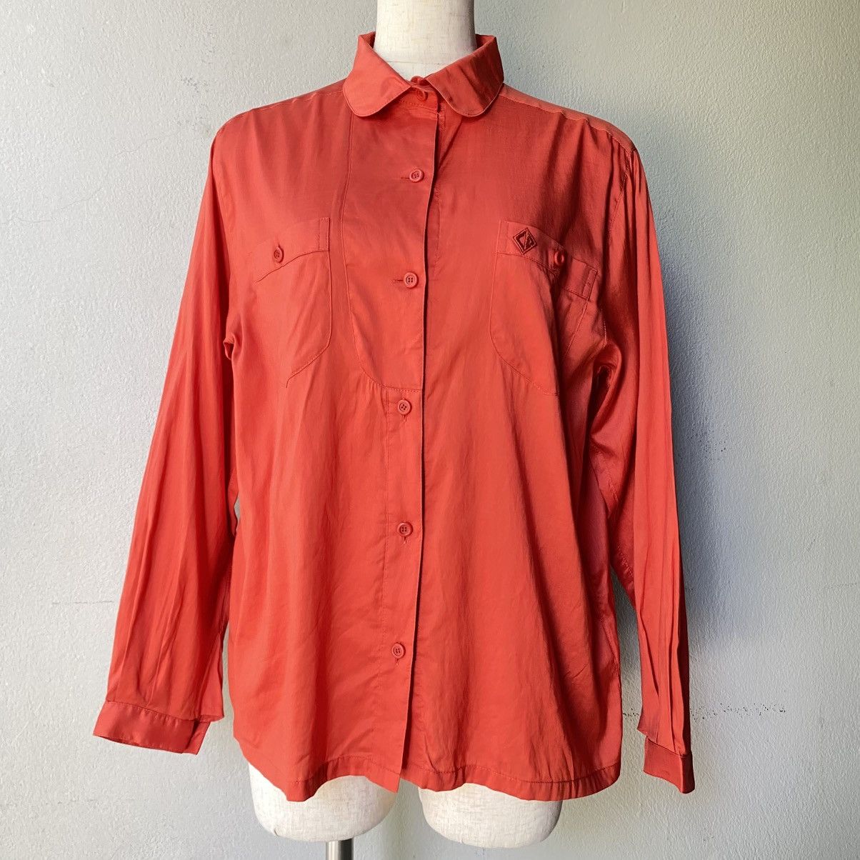 Dior Christian Dior Soft Orange Long Sleeve Shirt Size M / US 6-8 / IT 42-44 - 2 Thumbnail