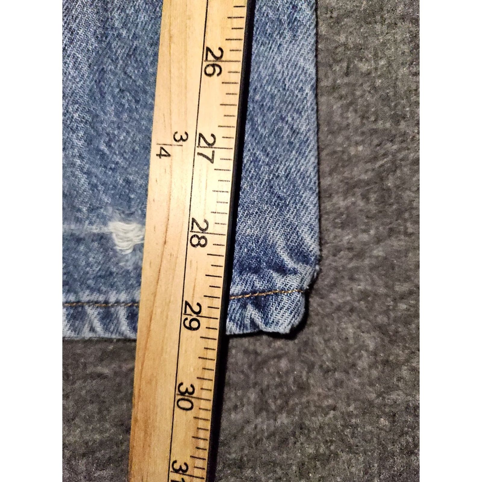 Vintage VINTAGE Gitano Tapered Jeans Women 8 High Rise Blue 80s 90s Denim Distressed Pockets Logo Zipper Button Regular Rise 29in Inseam 28W/28L Women Size 30" / US 8 / IT 44 - 5 Thumbnail