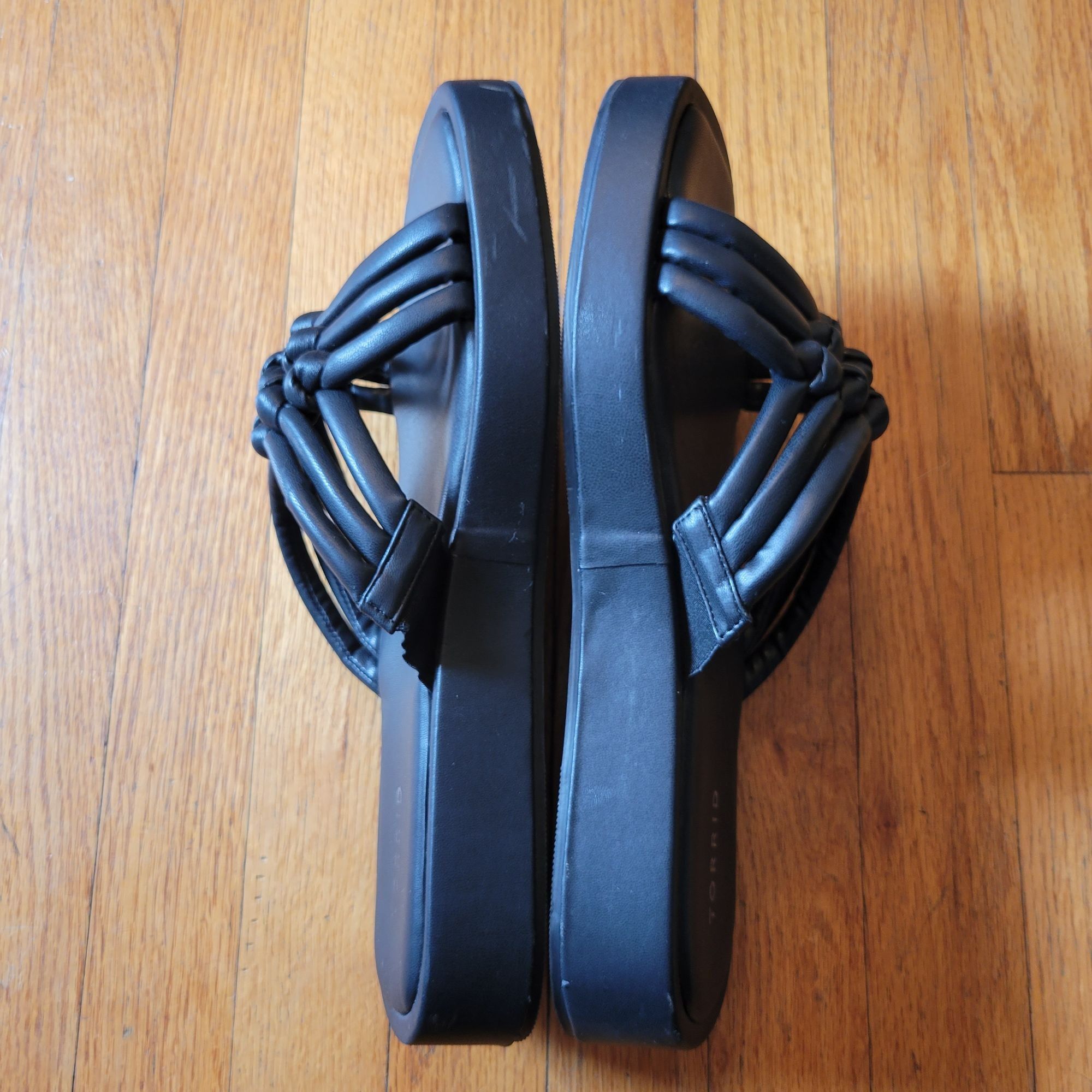 Torrid Torrid Black Crisscross Braided Slide Sandals 11.5 WW Platfo Size US 11.5 / IT 41.5 - 5 Thumbnail
