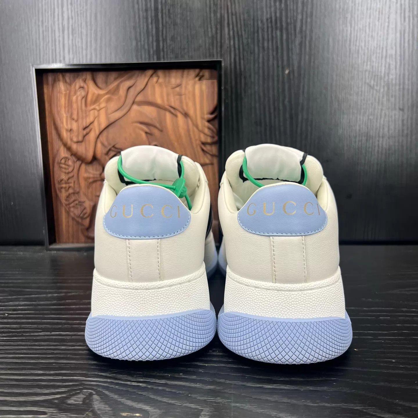 Gucci Gucci Cookie Sneaker Women's White Blue 34.5 Size US 4 / IT 34 - 3 Thumbnail