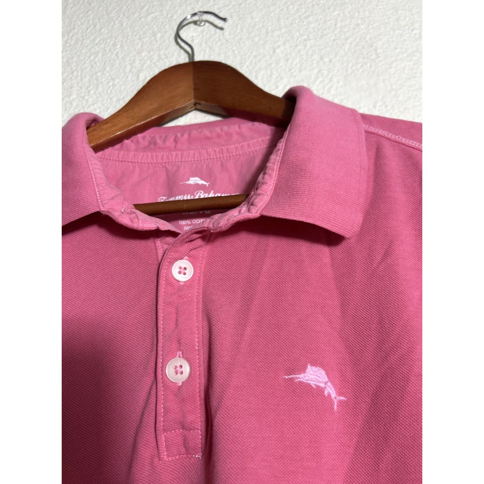 Tommy Bahama Tommy Bahama Polo Shirt Mens XL Short Sleeve Salmon Pink Cotton Stains Size US XL / EU 56 / 4 - 7 Thumbnail