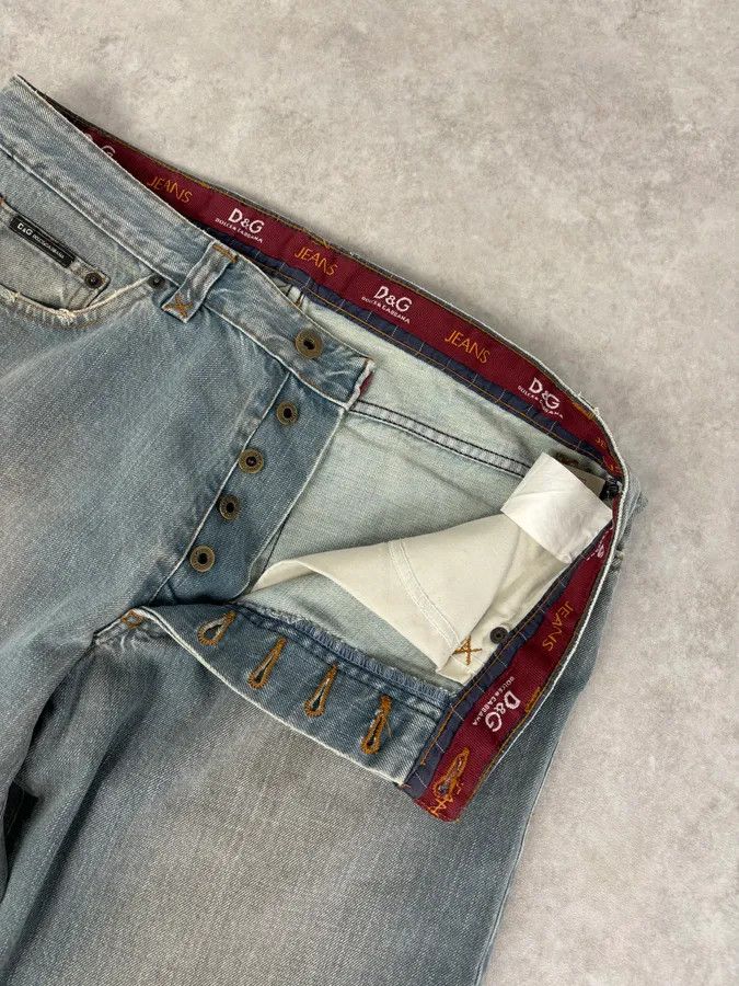 Dolce & Gabbana AW2003 Dolce & Gabbana Light Blue Faded Denim Jeans Size US 32 / EU 48 - 9 Thumbnail