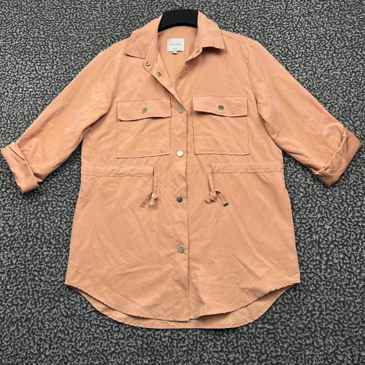 Other Love Tree Utility Jacket Women Pink Snap Button Pockets S Size S / US 4 / IT 40 - 1 Thumbnail
