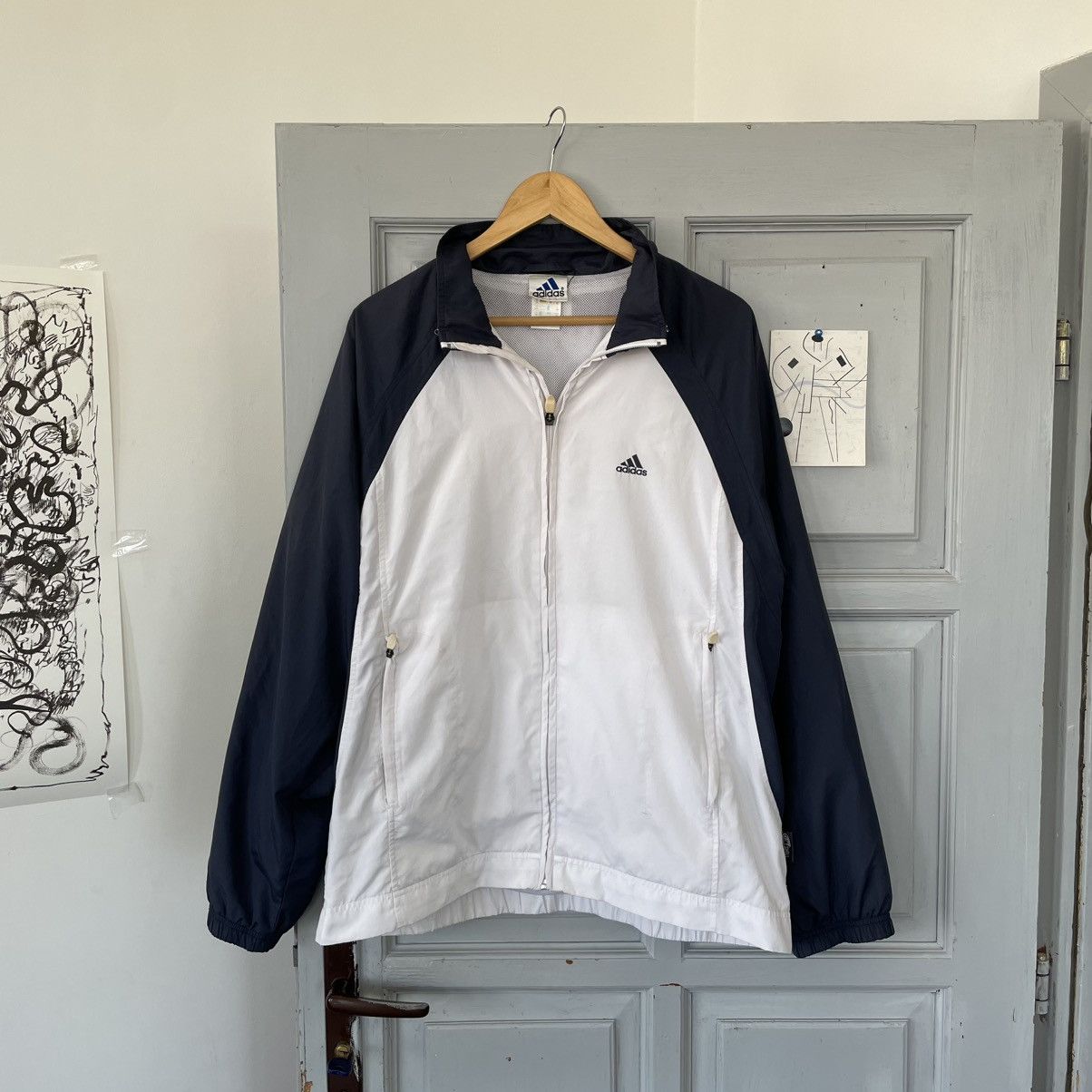 Adidas × Vintage Vintage Tracksuit Zip Up Jacket three Stripe Y2K Size US M / EU 48-50 / 2 - 3 Thumbnail