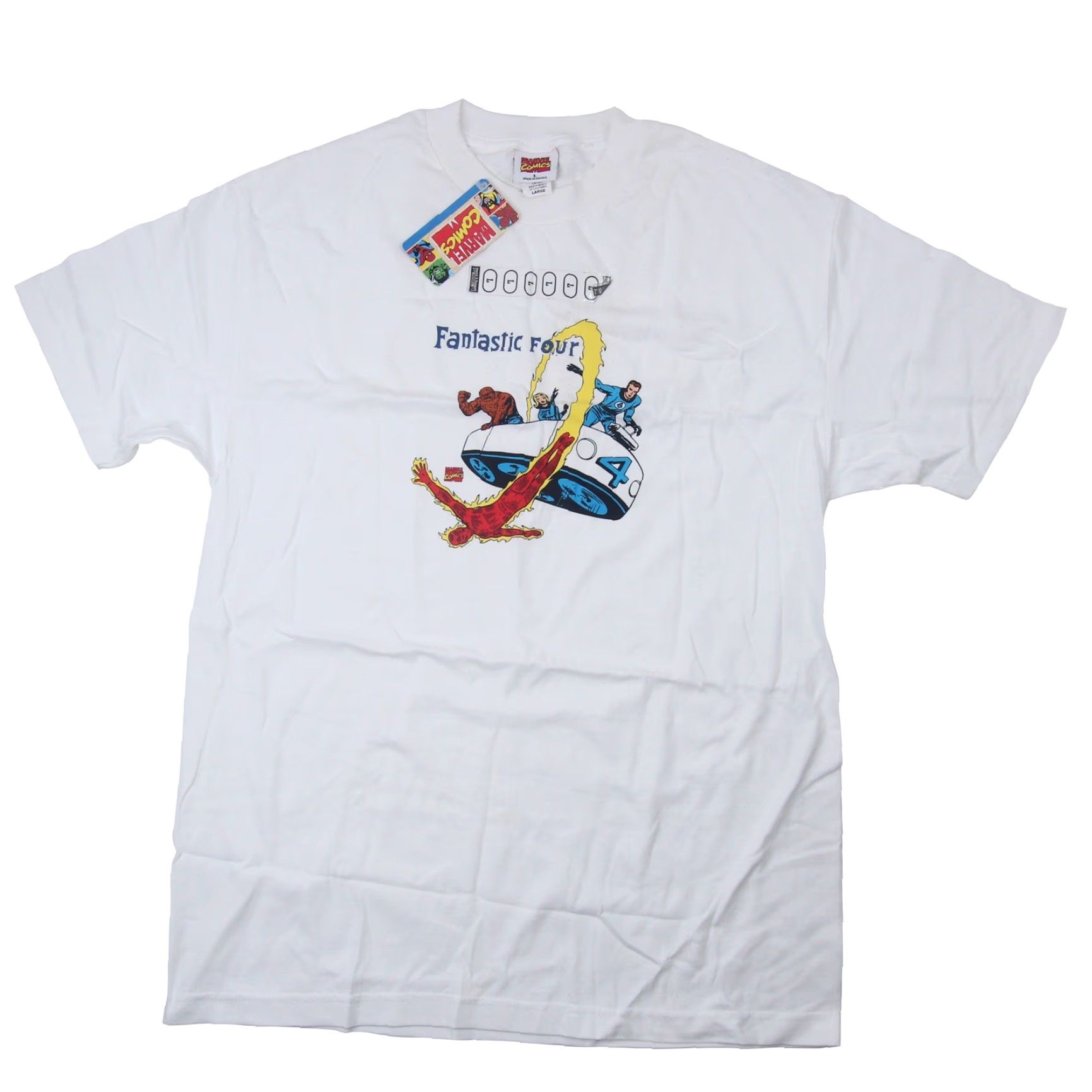 Vintage VINTAGE Marvel Comics Fantastic 4 T-Shirt Mens Large White Graphic NWT Size US L / EU 52-54 / 3 - 2 Thumbnail