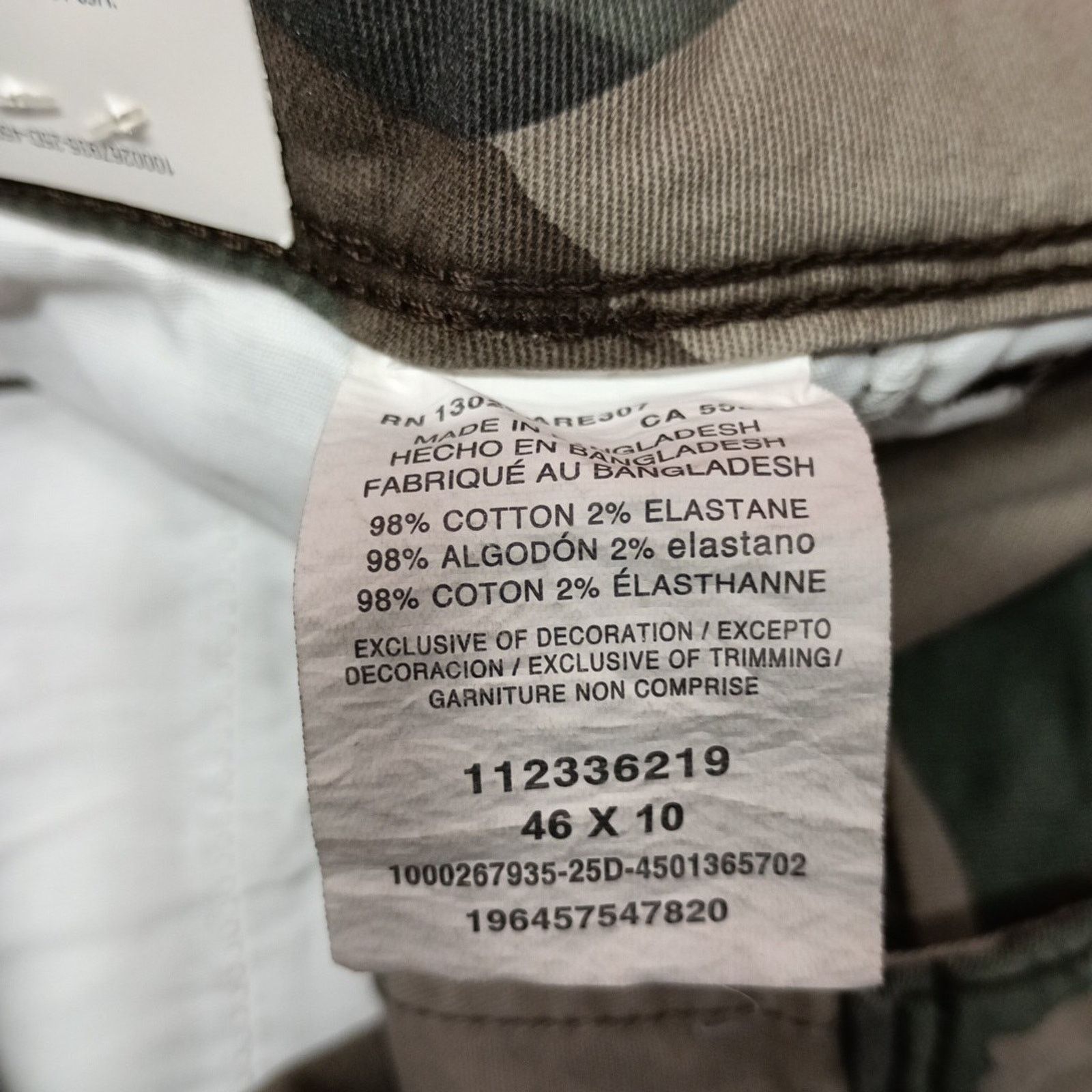 Wrangler Wrangler Cargo Shorts Men's 46 Camo 10" Inseam Relaxed Fit Size US 44 / EU 60 - 3 Thumbnail