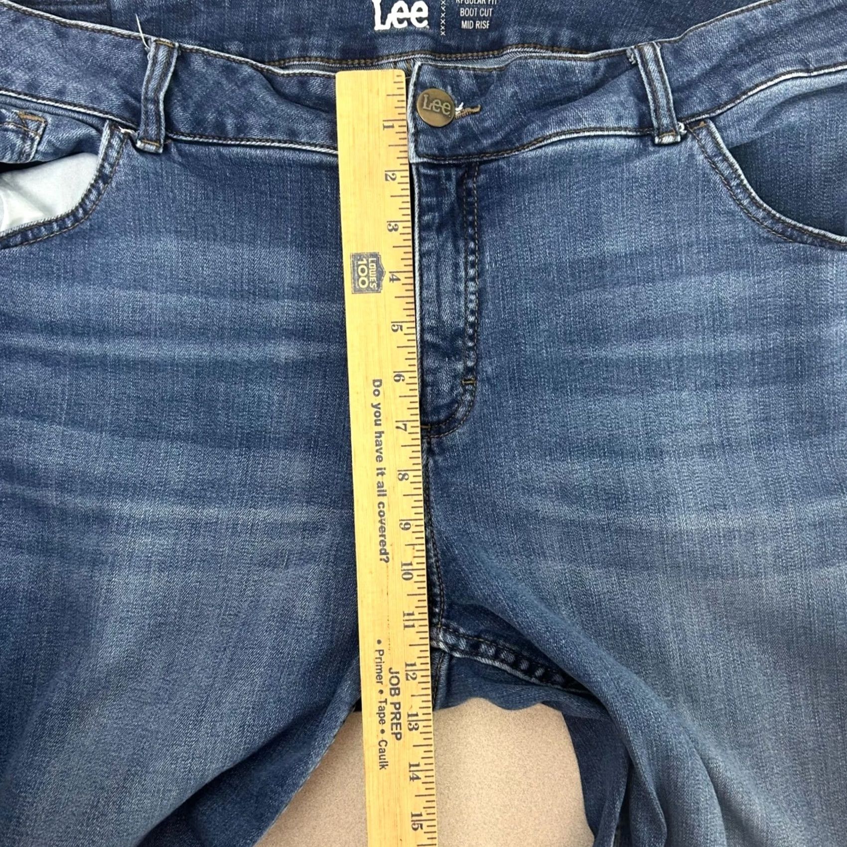 Lee Lee Boot Cut Jeans Womens 22W Blue Mid Rise Regular Denim Pants Size 40" / US 18 - 7 Thumbnail