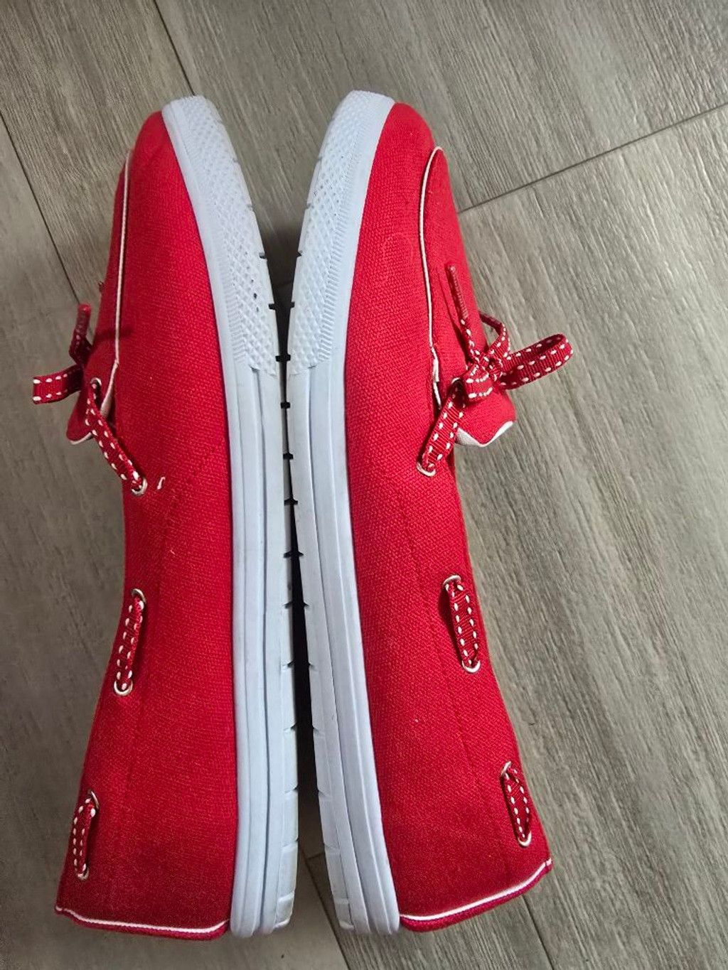 Other Women's ComfortEase Red & White Canvas Flats & Loafers Size Size US 9.5 / IT 39.5 - 5 Thumbnail