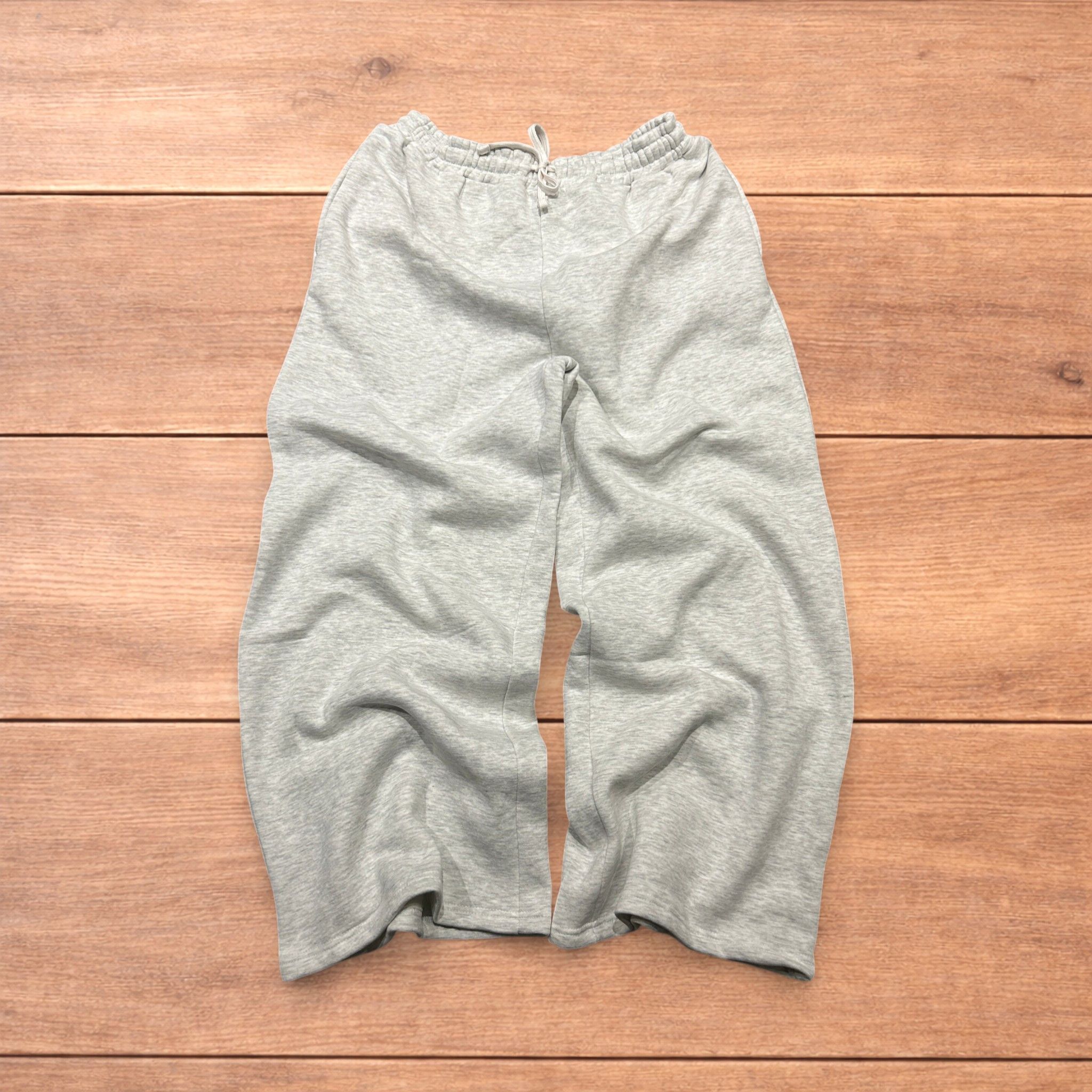 Japanese Brand Super baggy wide leg Korean joggers in marl grey. Size US 36 / EU 52 - 1 Thumbnail