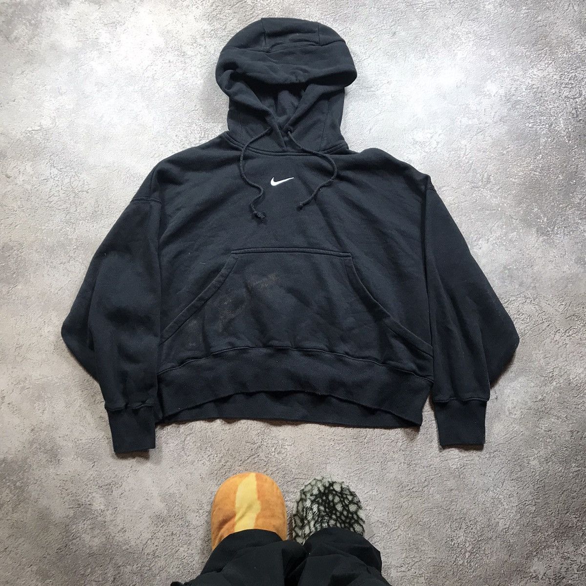Vintage Vintage Nike Swoosh Hoodie Oversized Streetwear Grunge 90s S Size S / US 4 / IT 40 - 1 Thumbnail