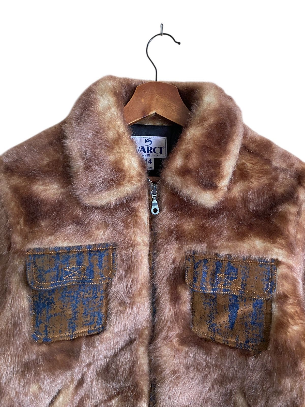 Vintage Vintage Brand Varci Fur Trucker Jacket 1990s Size US M / EU 48-50 / 2 - 4 Thumbnail