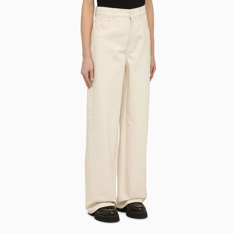 Max Mara o1d2blof0824 Trousers in Ivory Size 28" / US 6 / IT 42 - 3 Thumbnail