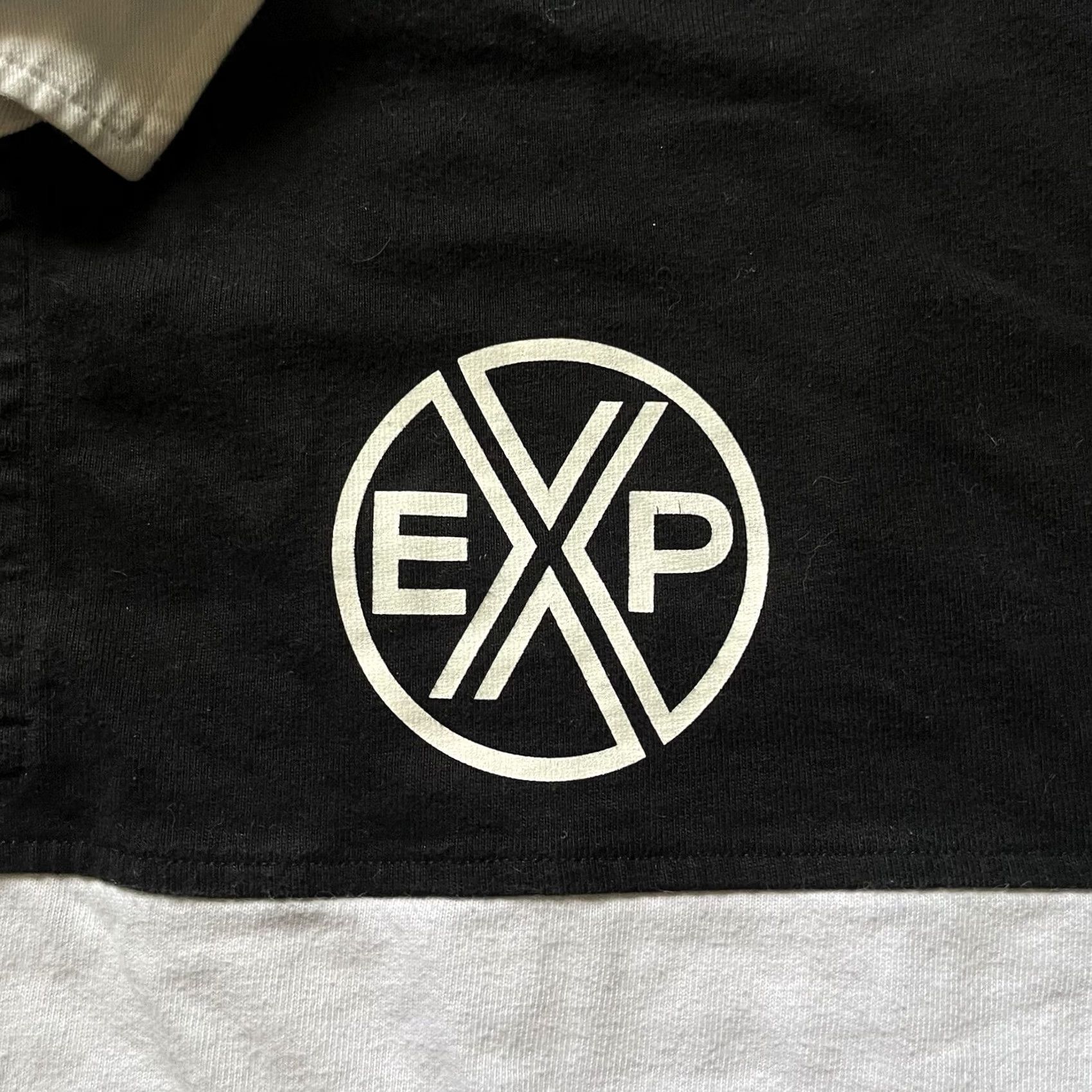 Express VINTAGE Express Polo Shirt XL Black White Mens Embroidered Cotton Sailor Rugby Size US XL / EU 56 / 4 - 4 Thumbnail