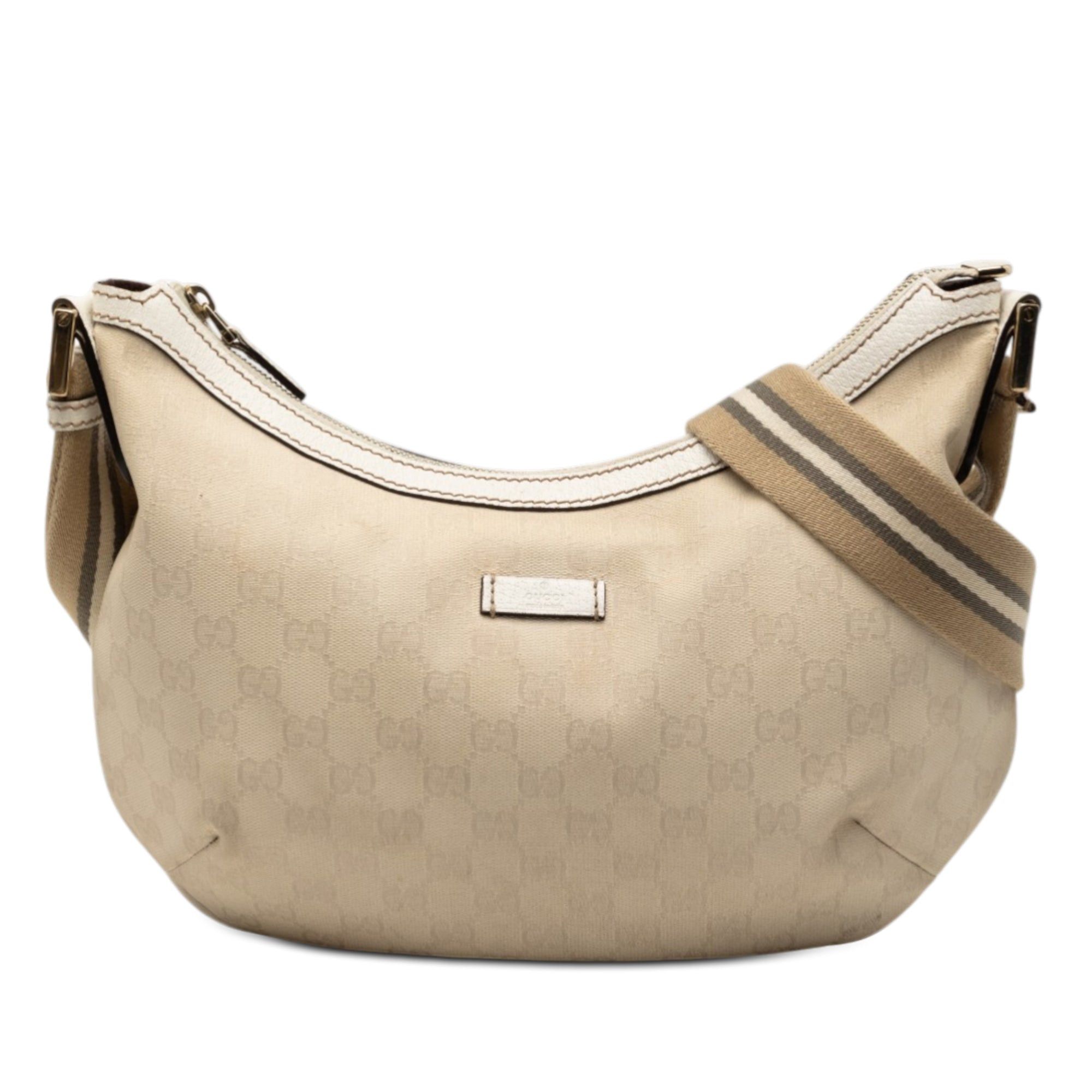 Gucci Gg Canvas Web Crossbody in Beige, Women's