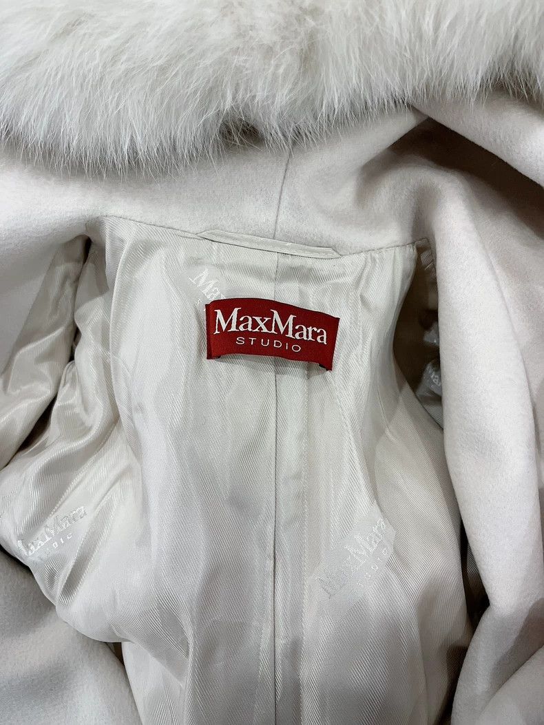 Max Mara Max Mara Classic mango snow white coat Size XS / US 0-2 / IT 36-38 - 3 Thumbnail