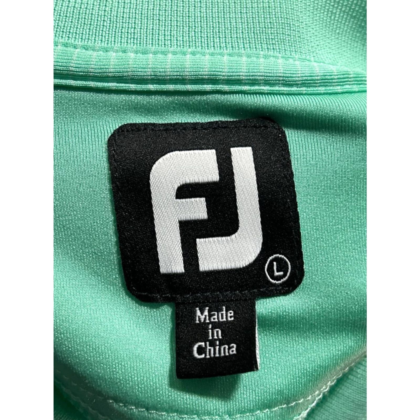 Footjoy FootJoy Polo Shirt Mens Large Green Striped Lisle Logo Breathable Stretch Casual Golf Shirt Size US L / EU 52-54 / 3 - 4 Thumbnail