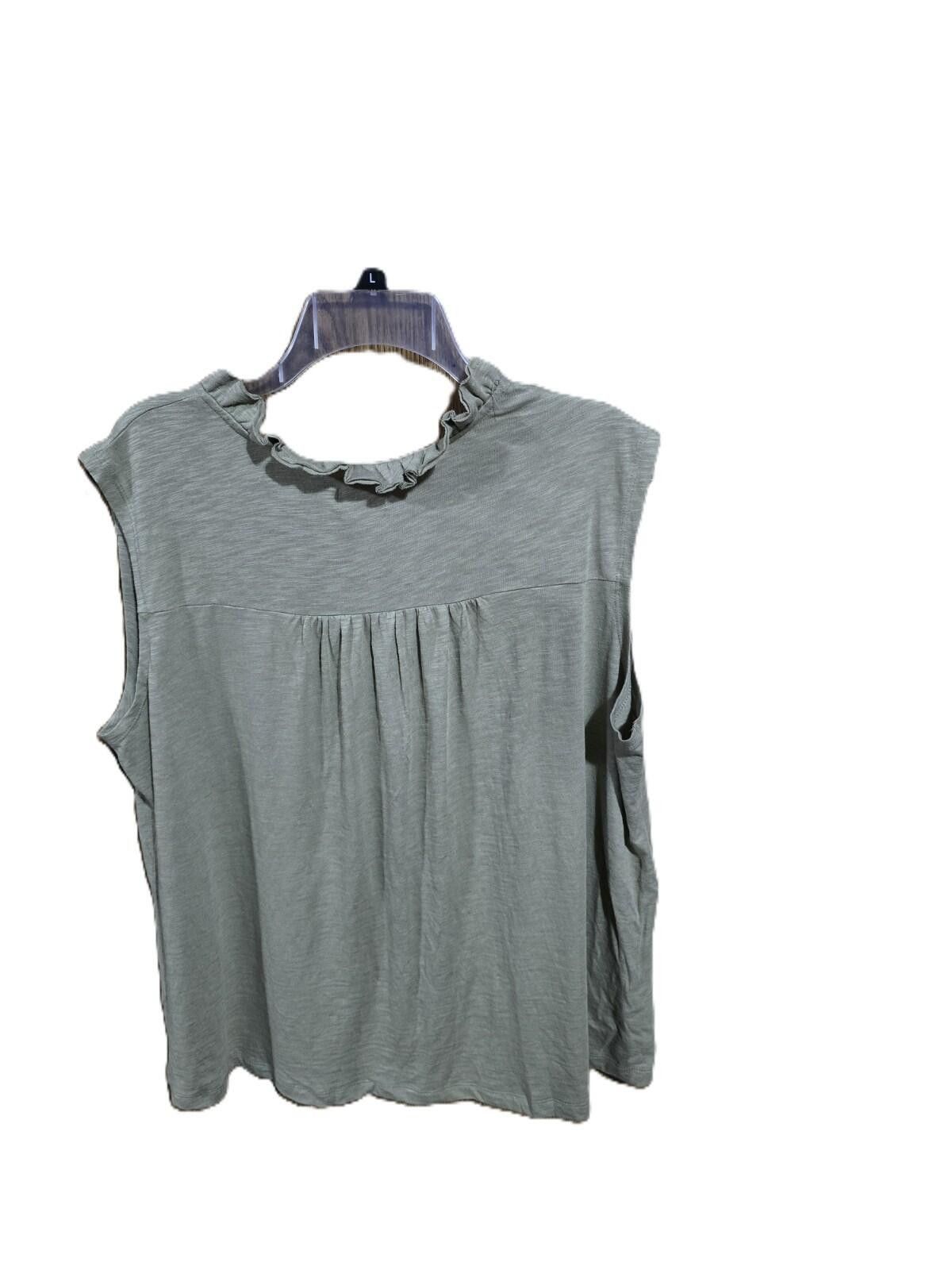 Other Knox Rose Sleeveless Pullover Top With Ruffled Neckline Size XL / US 12-14 / IT 48-50 - 3 Thumbnail