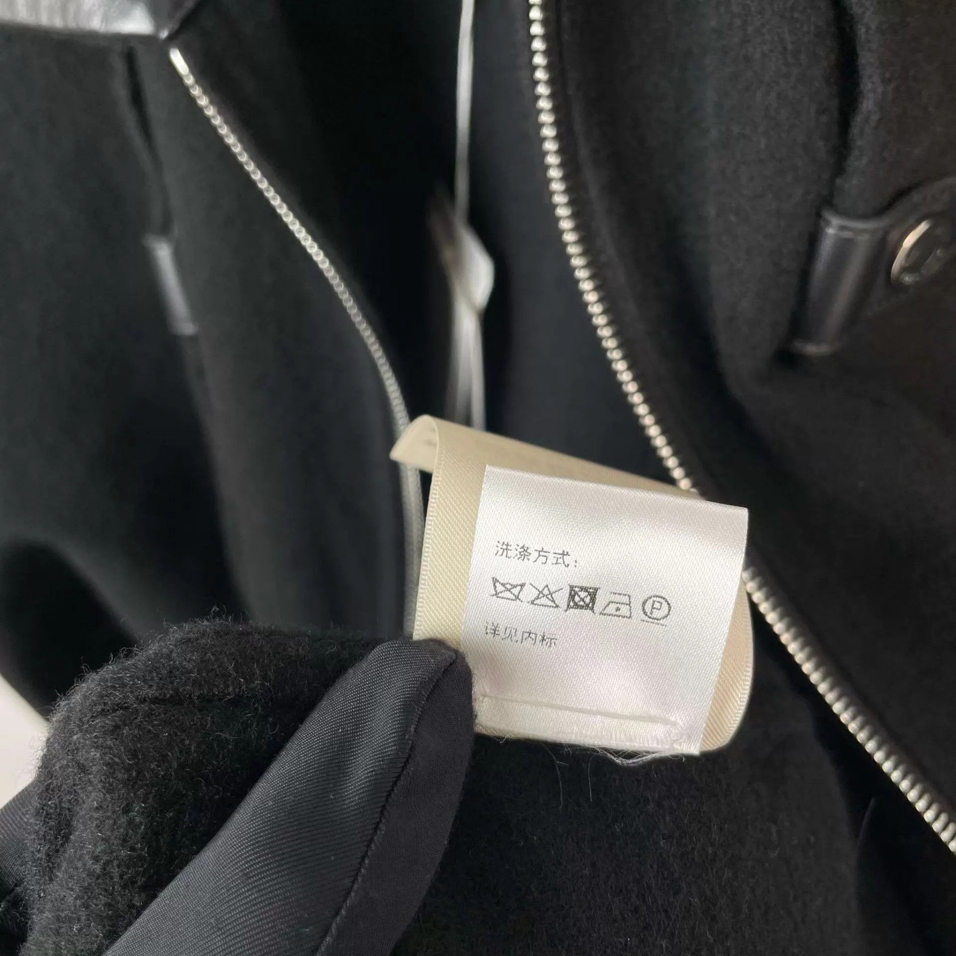 Hermes Hermès cashmere leather collar coat black 34 Size XS / US 0-2 / IT 36-38 - 5 Thumbnail