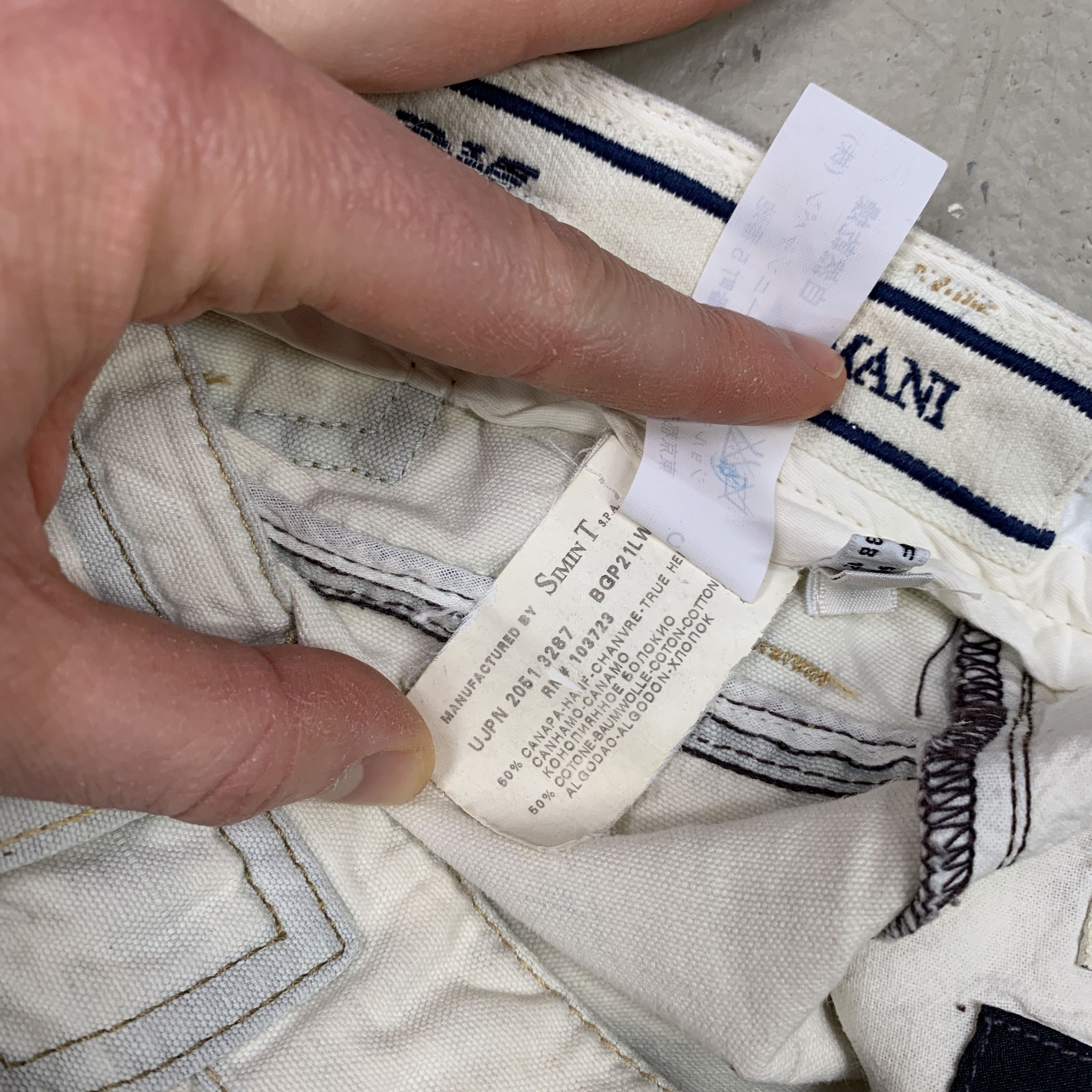 Armani × Emporio Armani × Giorgio Armani Hemp Paneled Pants Size US 29 - 9 Thumbnail