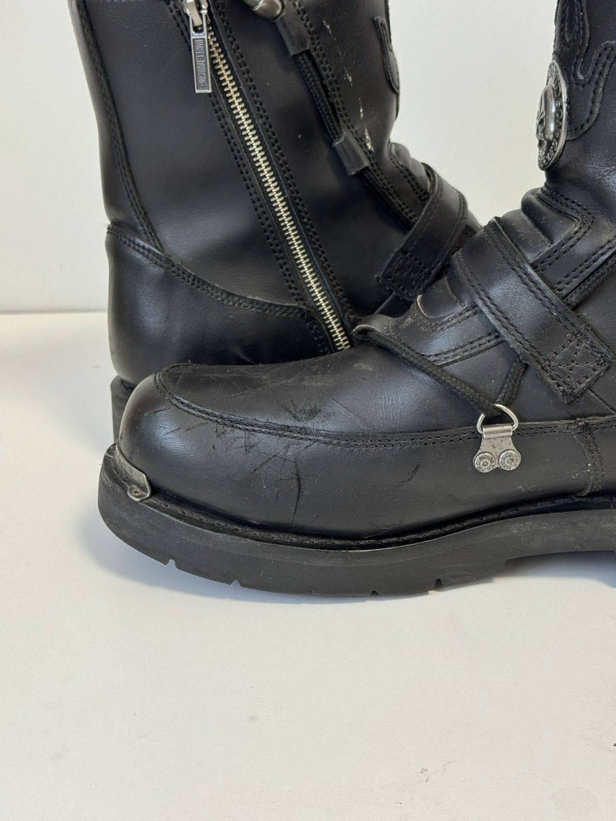 Harley Davidson Harley-Davidson D94167 Distortion Skull Leather Motorcycle Size US 13 / EU 46 - 10 Thumbnail