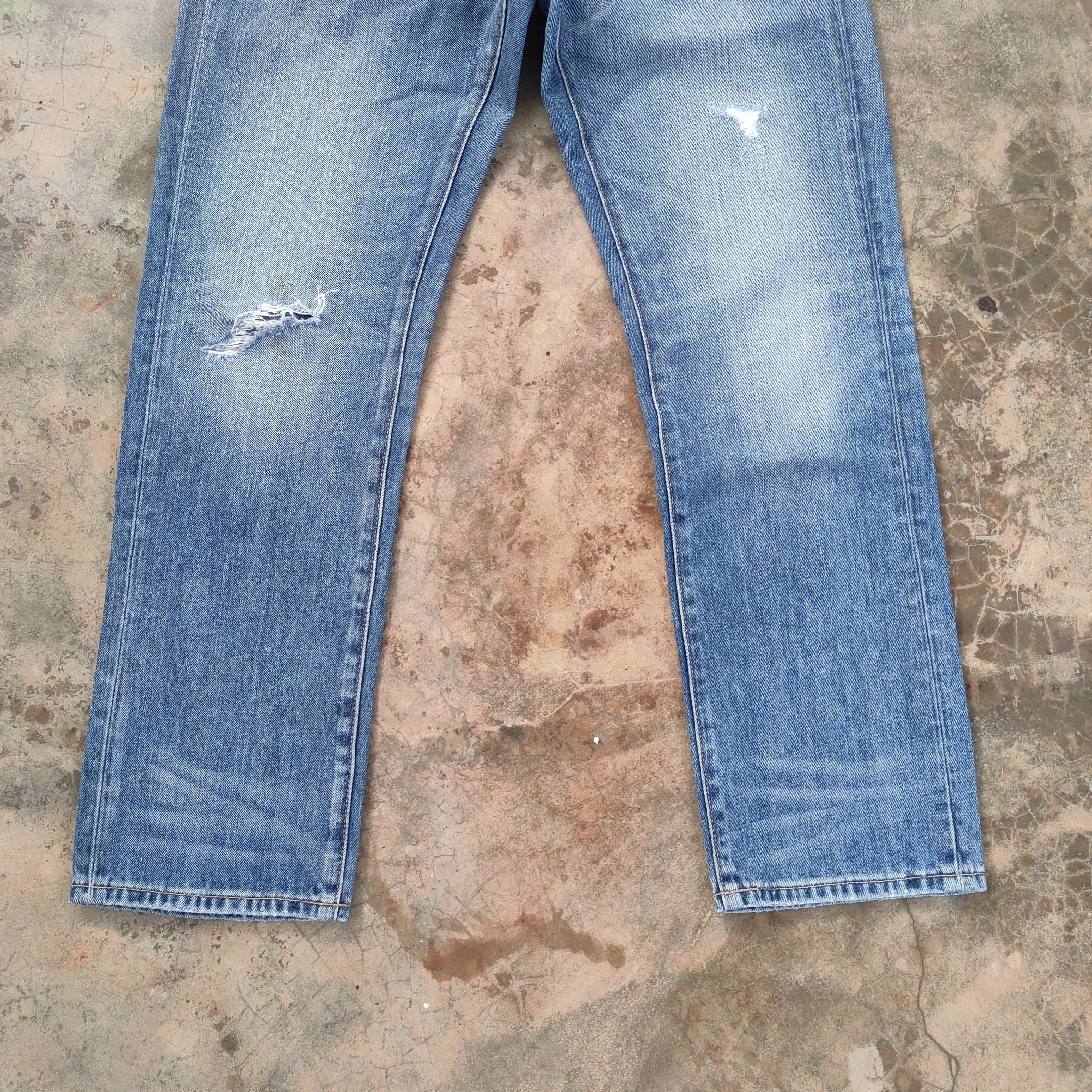 Japanese Brand VINTAGE JAPANESE FADED DISTRESSED DENIM JEAN PANTS Size US 33 - 3 Thumbnail